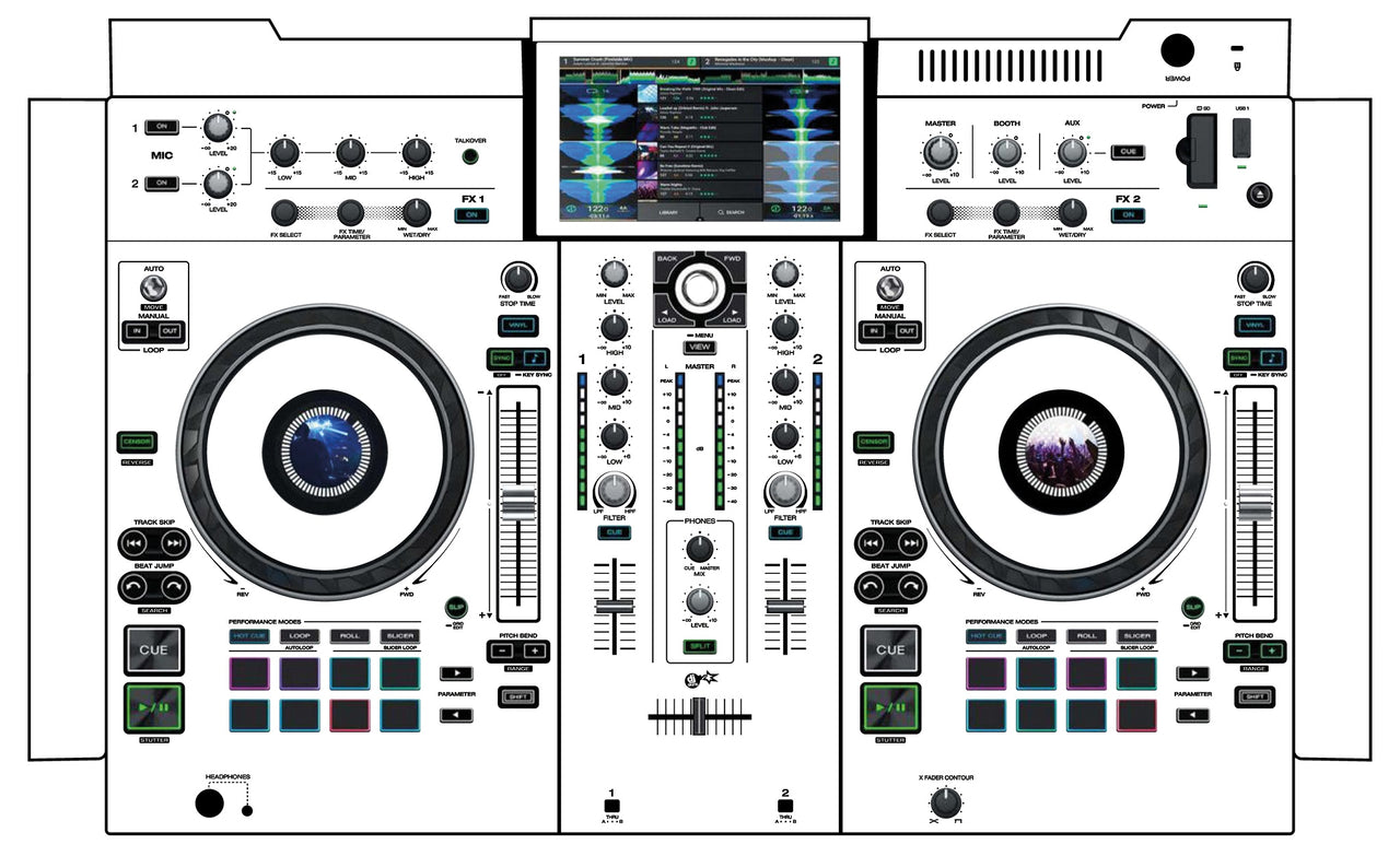 Denon DJ PRIME 2 Skin White