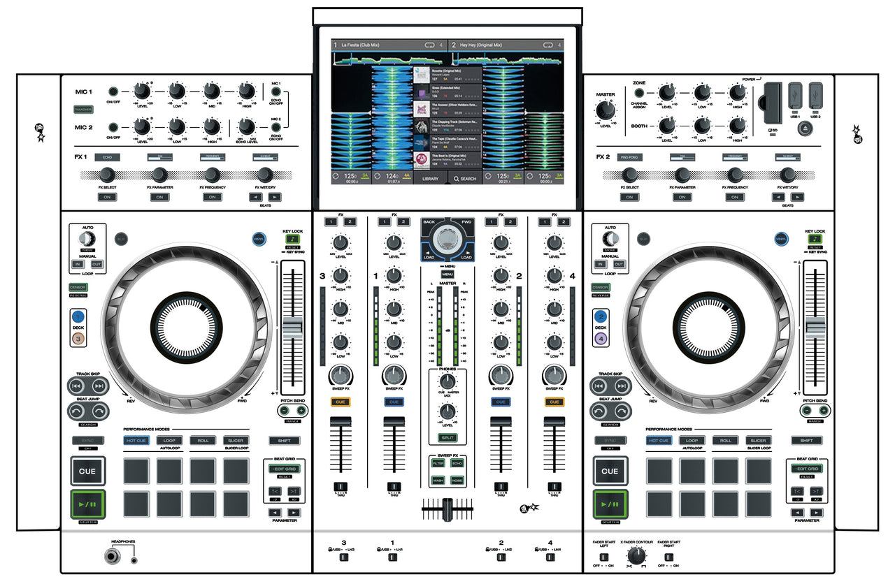 Denon DJ PRIME 4 Skin White