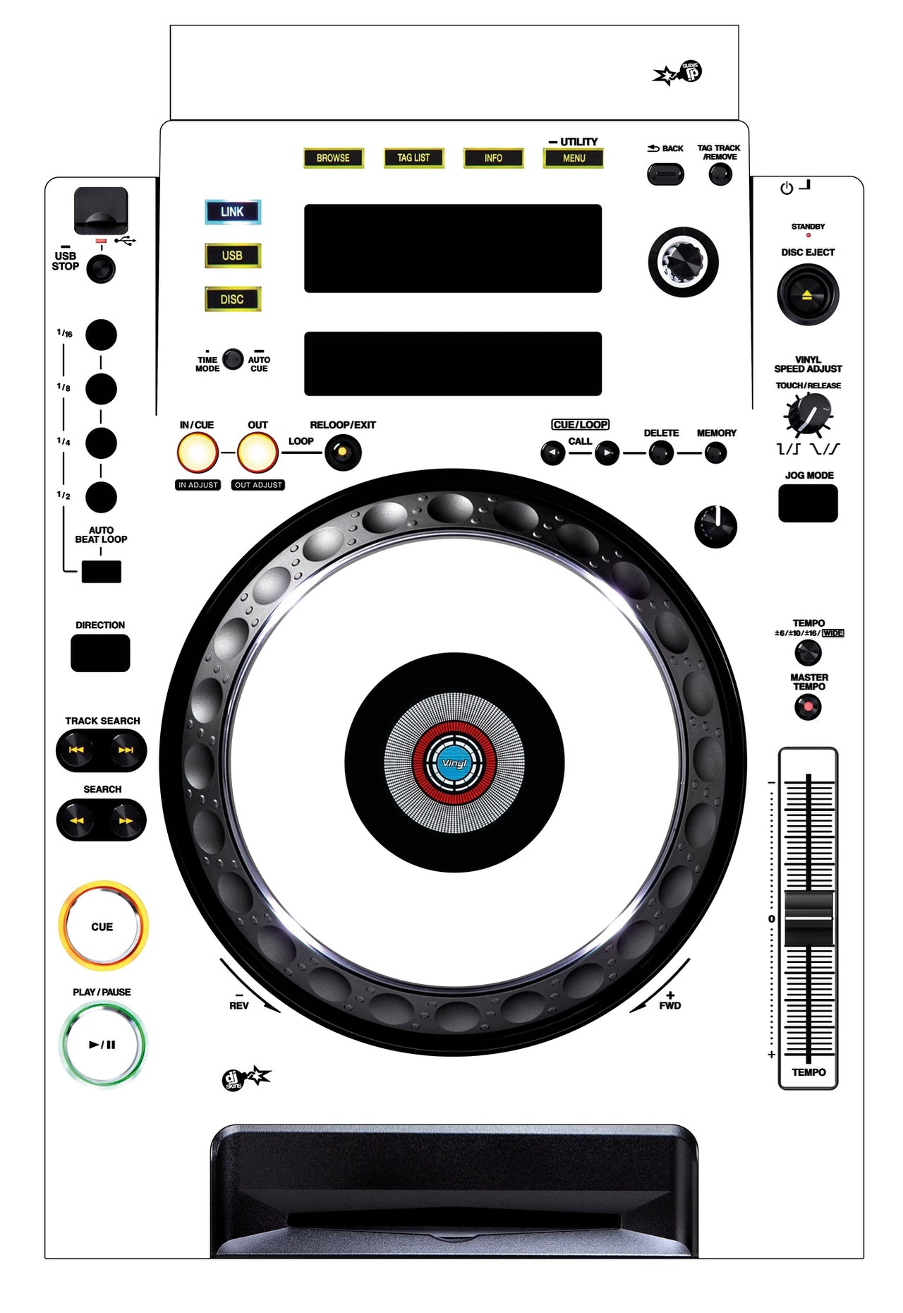 Pioneer DJ CDJ 900 Skin White