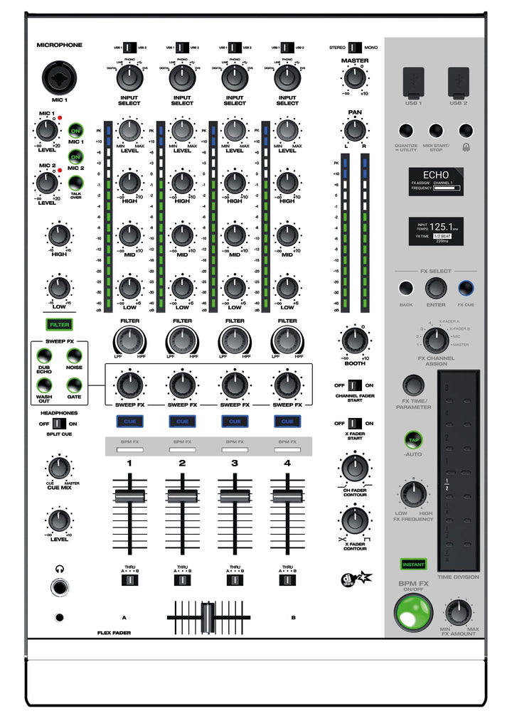 Denon DJ X 1850 Skin White