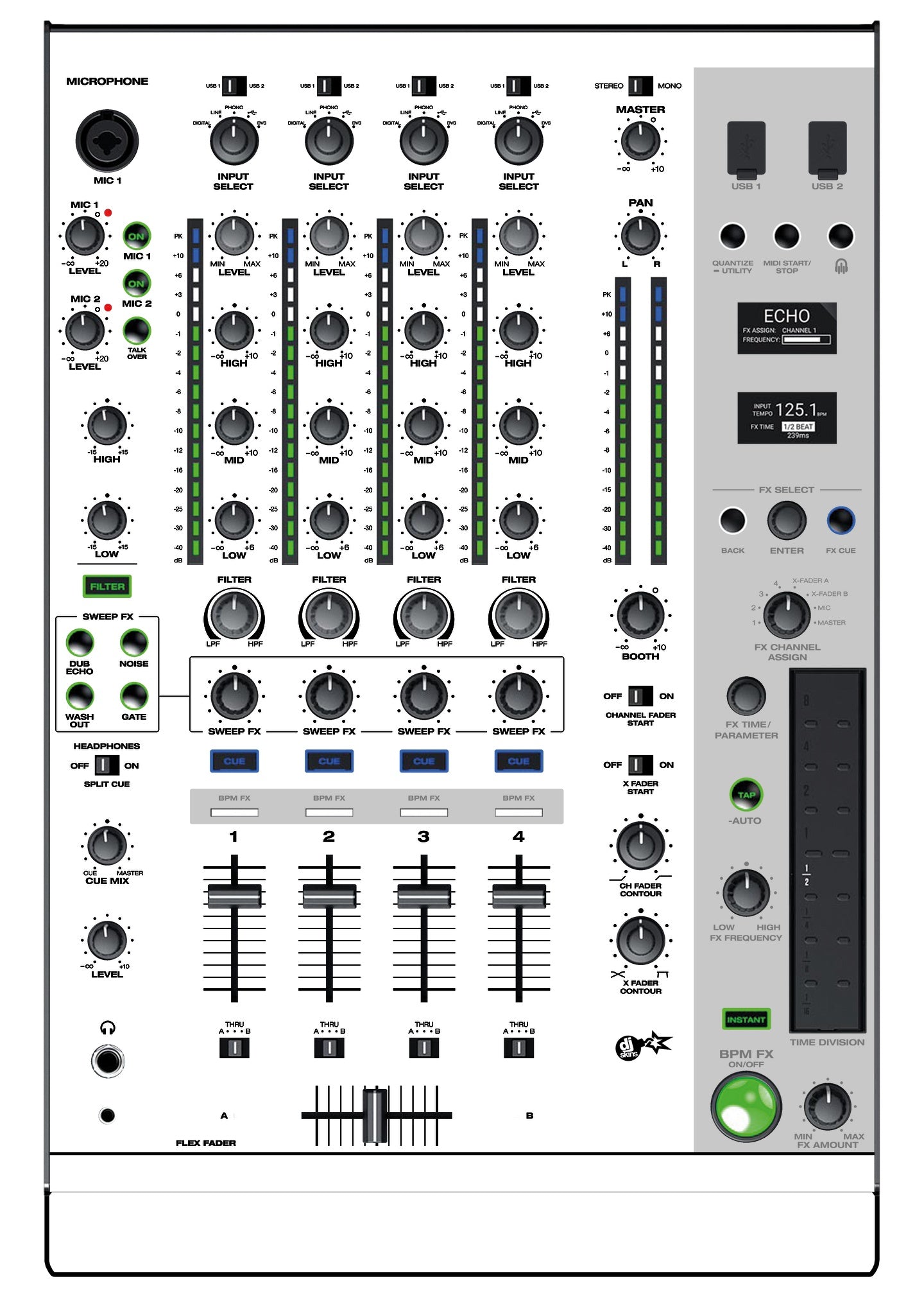 Denon DJ X 1850 Skin White