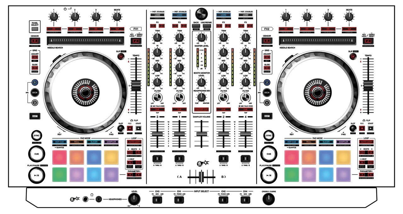 Pioneer DJ DDJ SX 2 Skin White