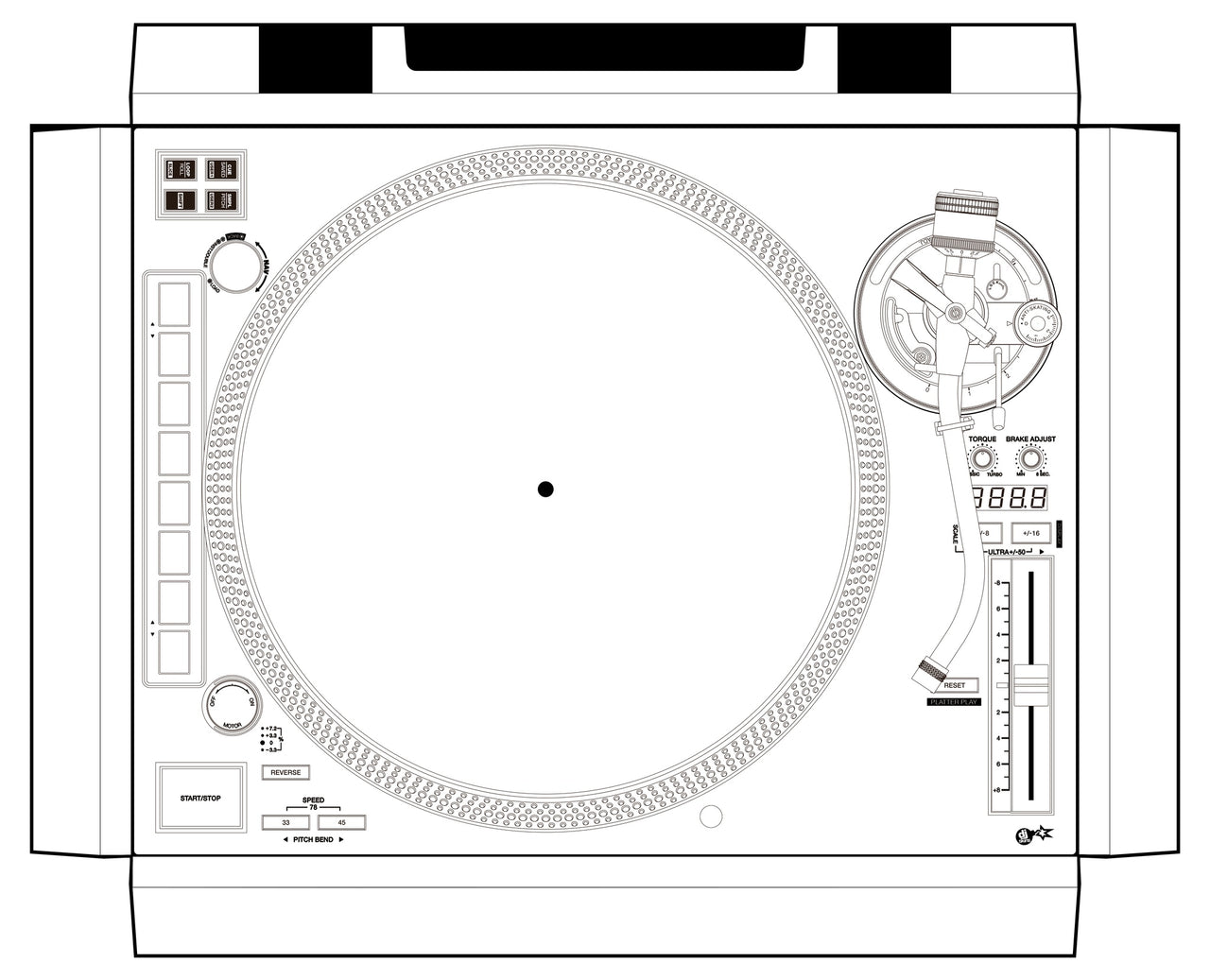 Reloop RP 8000 MK2 Skin White