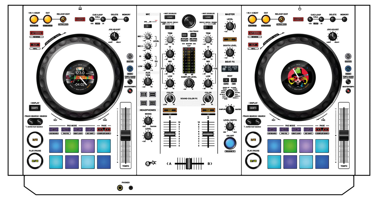 Pioneer DJ DDJ 800 Skin White