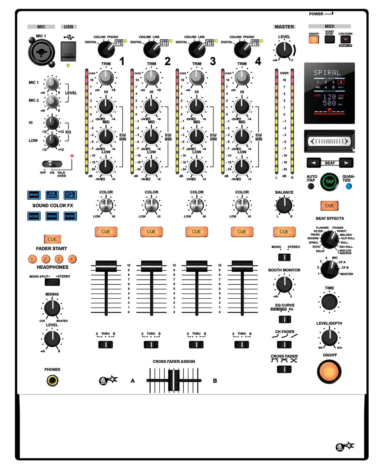 Pioneer DJ DJM 900 NEXUS Skin White