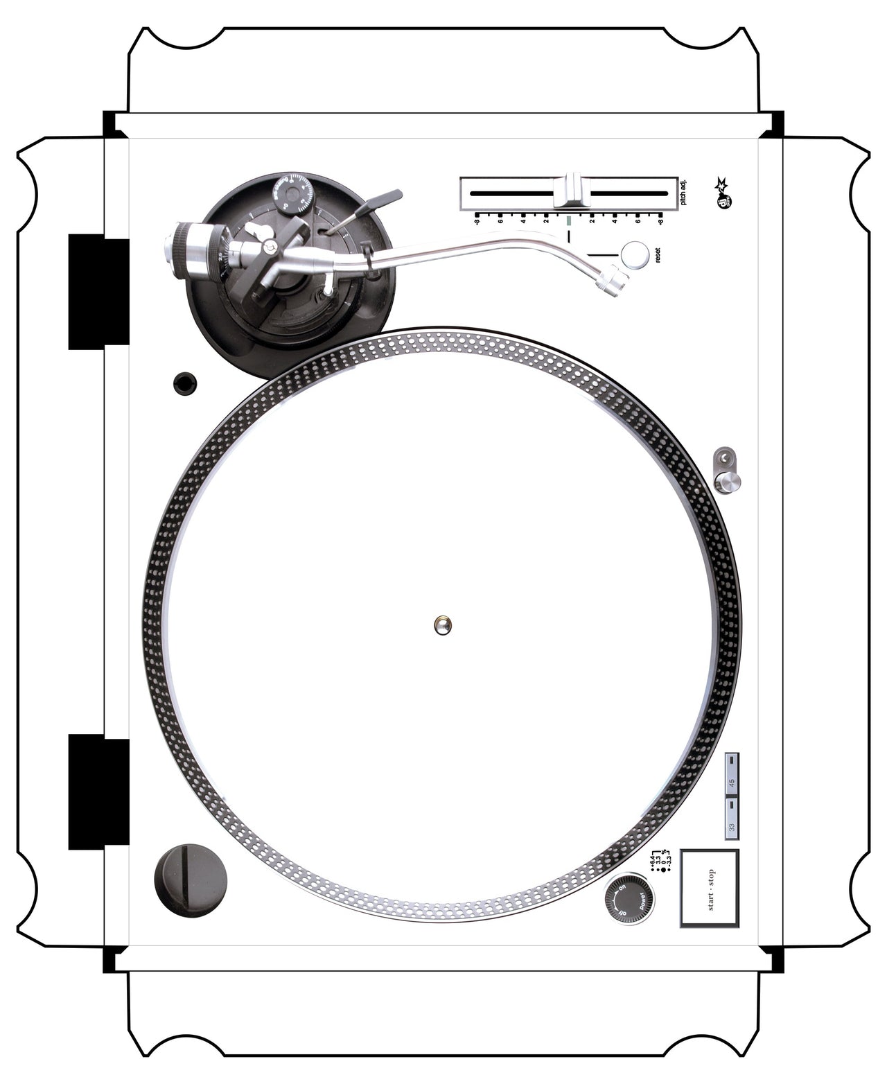 Technics 1200 / 1210 MK5 VERTICAL Skin White