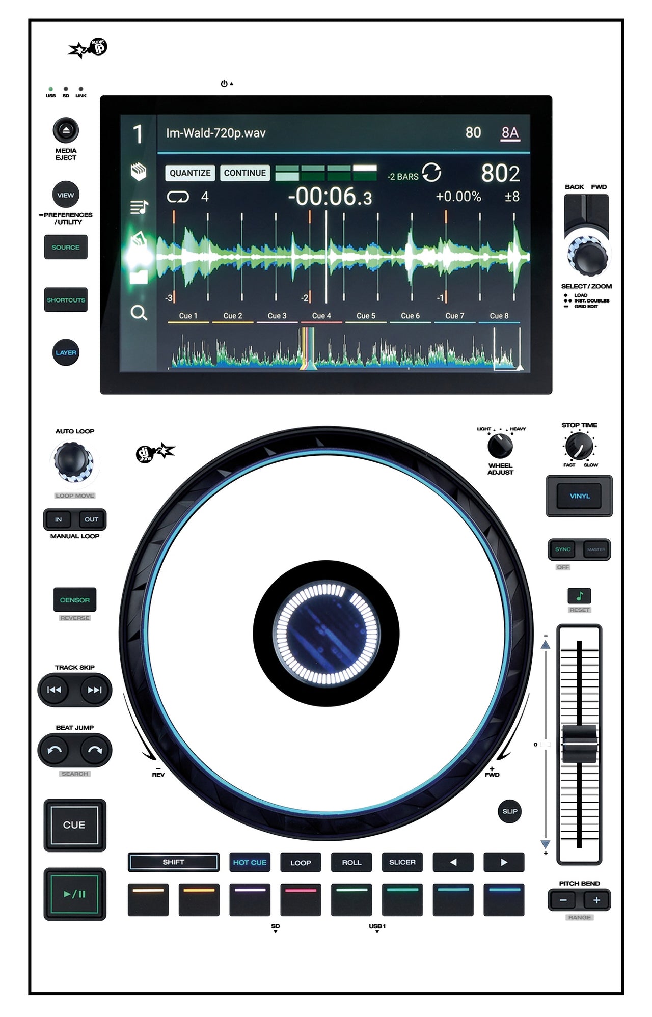 Denon DJ SC 6000 Skin White