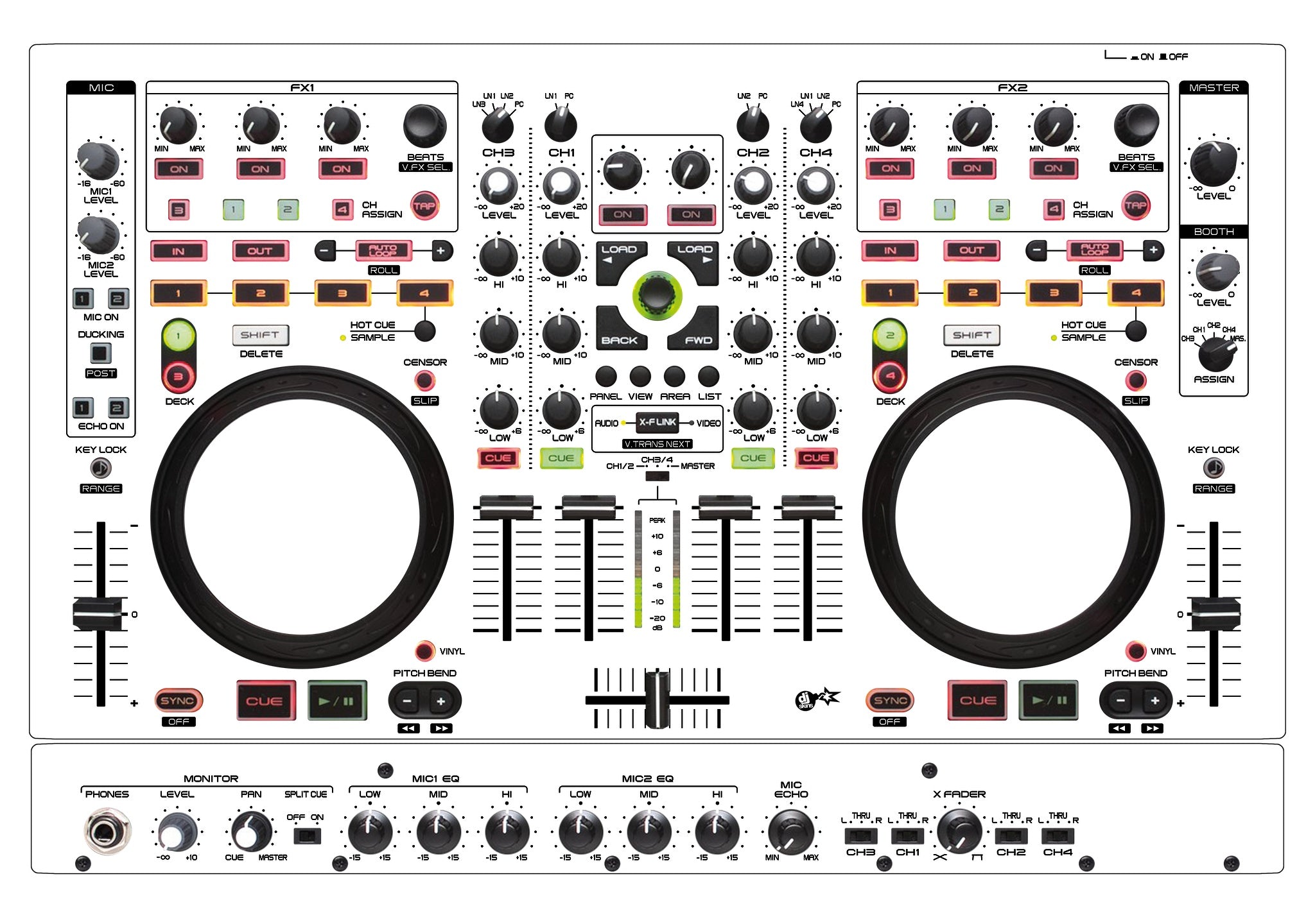 Denon DJ MC 6000 MK2 Skin White