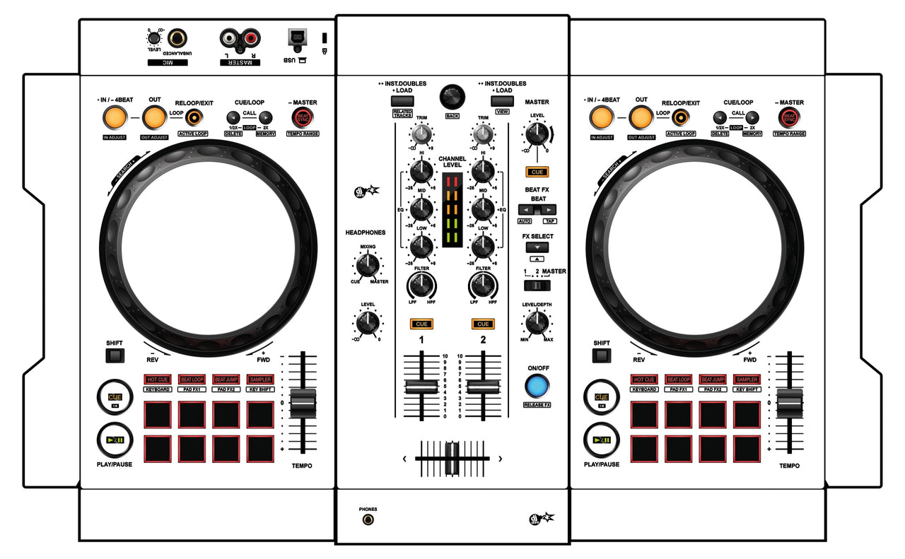 Pioneer DJ DDJ 400 Skin White