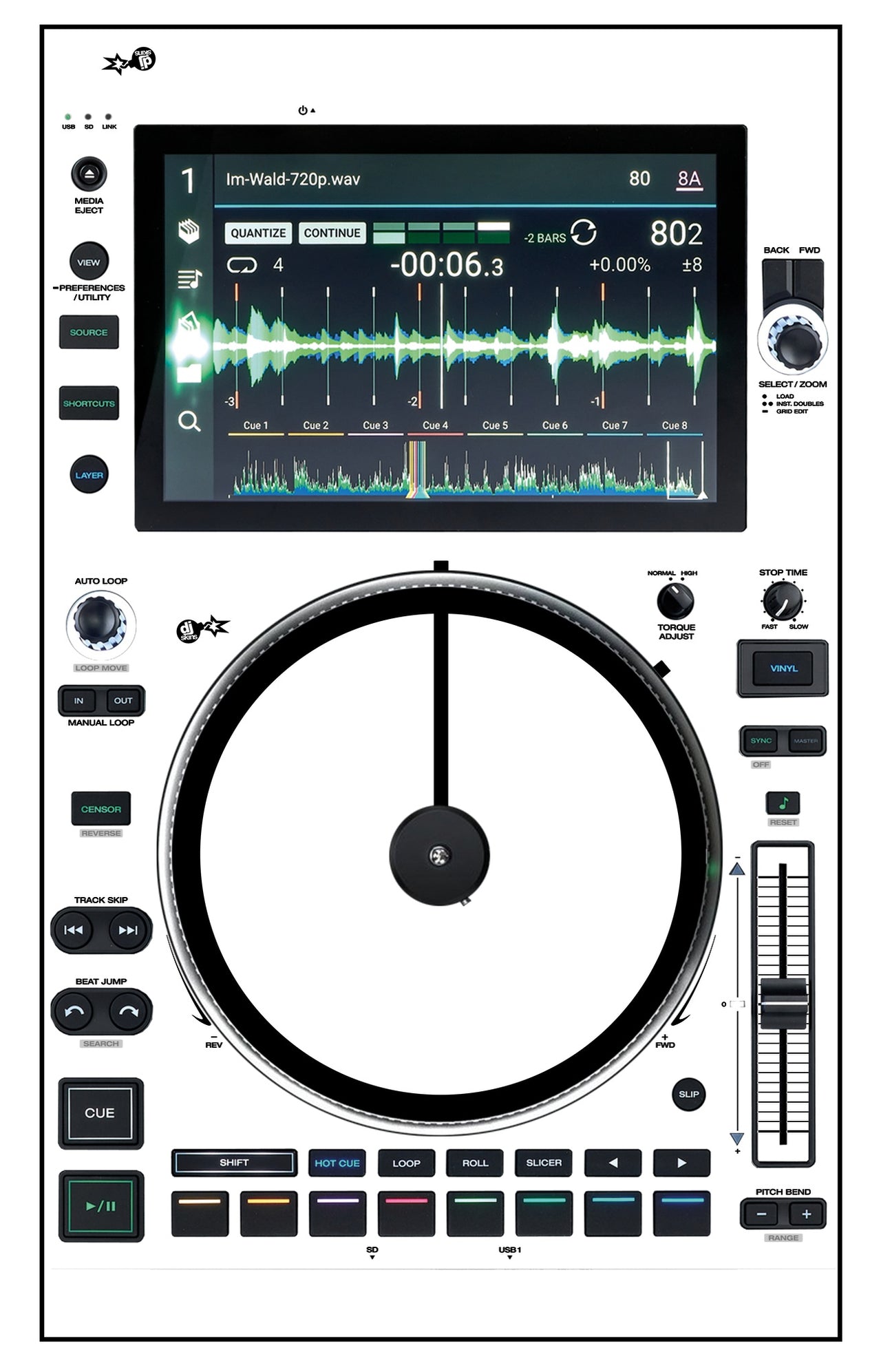 Denon DJ SC 6000 M Skin White