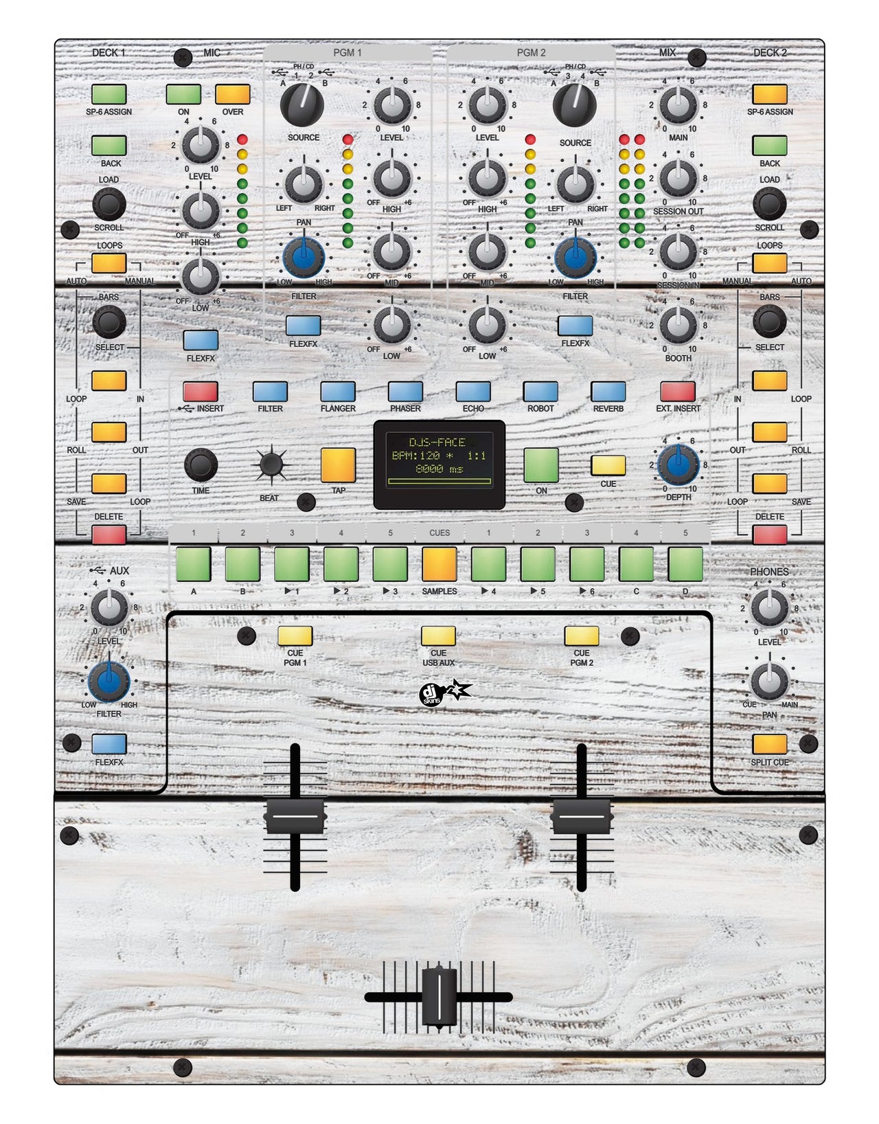 Rane 62 Skin Woody White