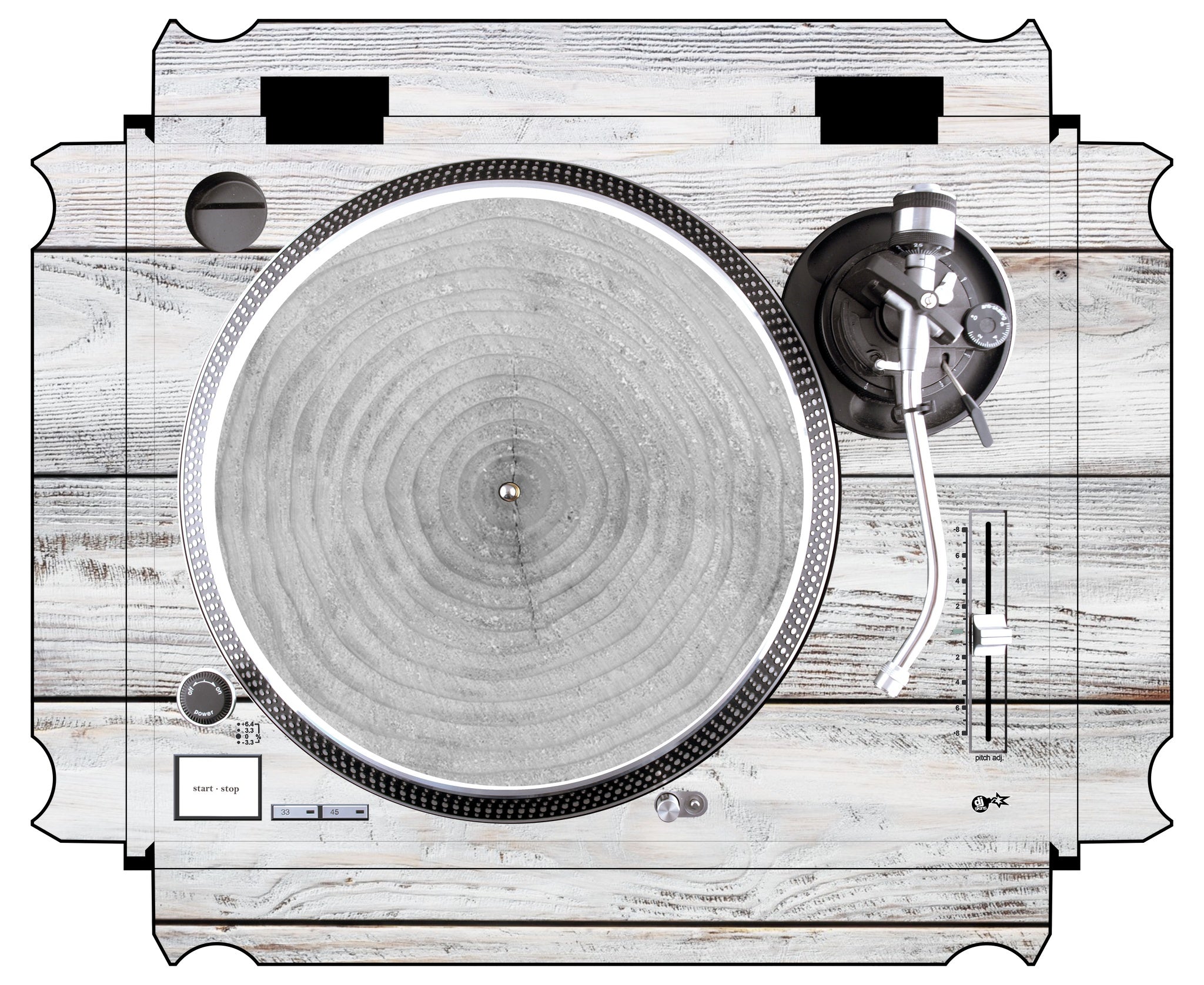 Technics 1200 / 1210 MK2 Skin Woody White