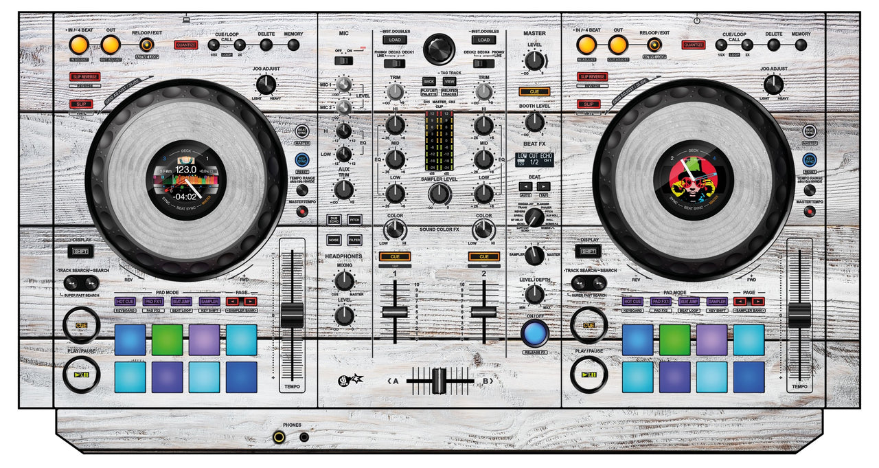 Pioneer DJ DDJ 800 Skin Woody White