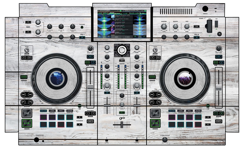 Denon DJ PRIME 2 Skin Woody White