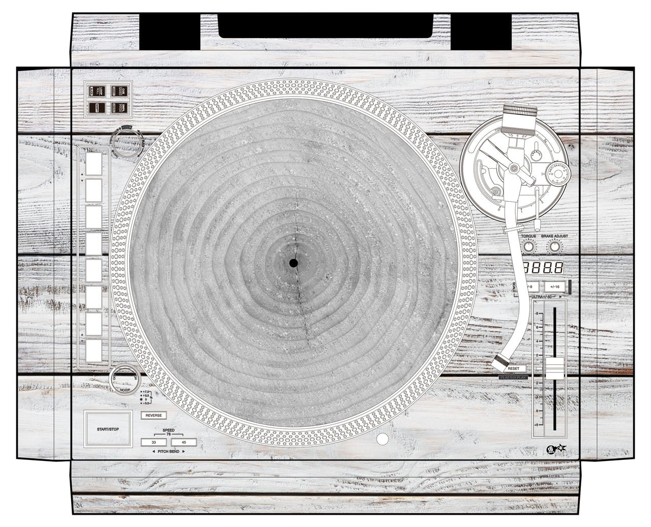 Reloop RP 8000 MK2 Skin Woody White