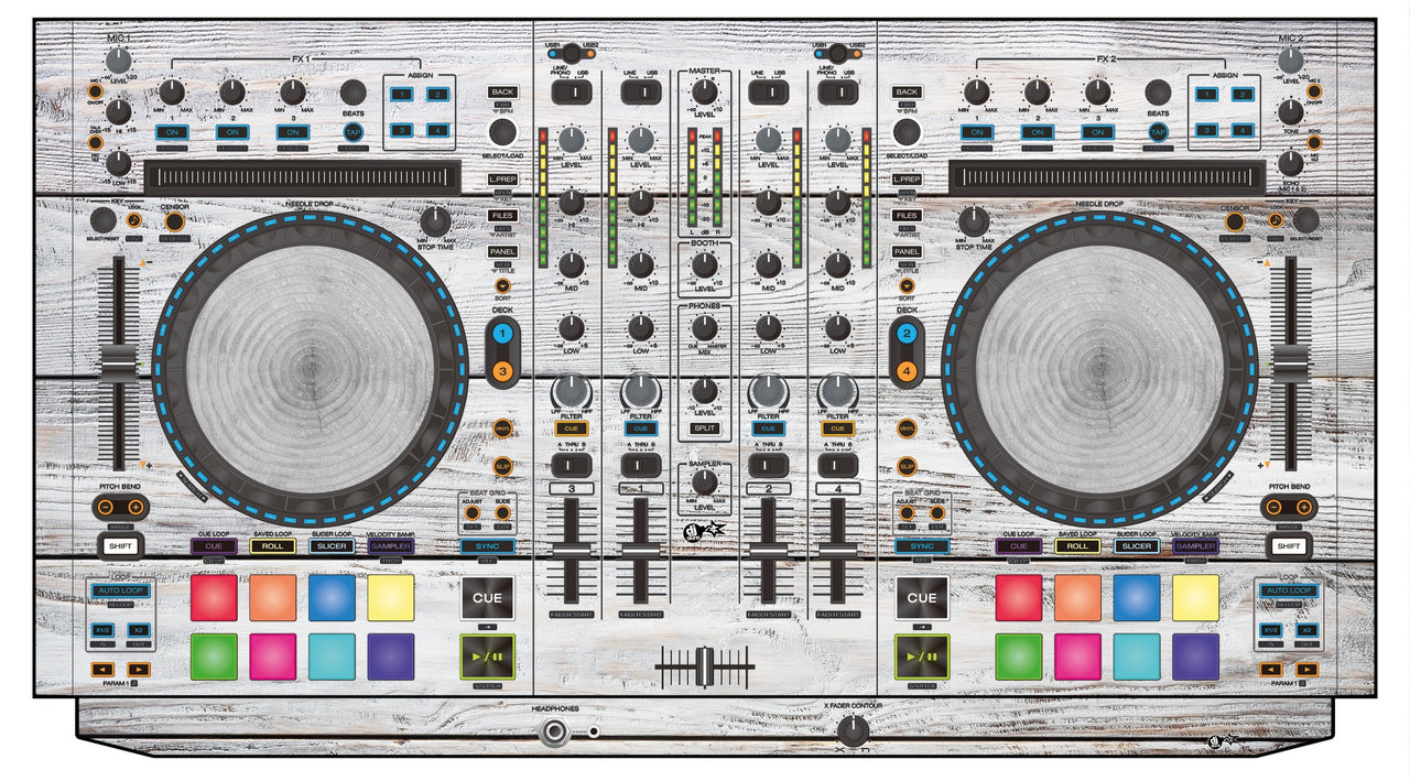 Denon DJ MC 7000 Skin Woody White