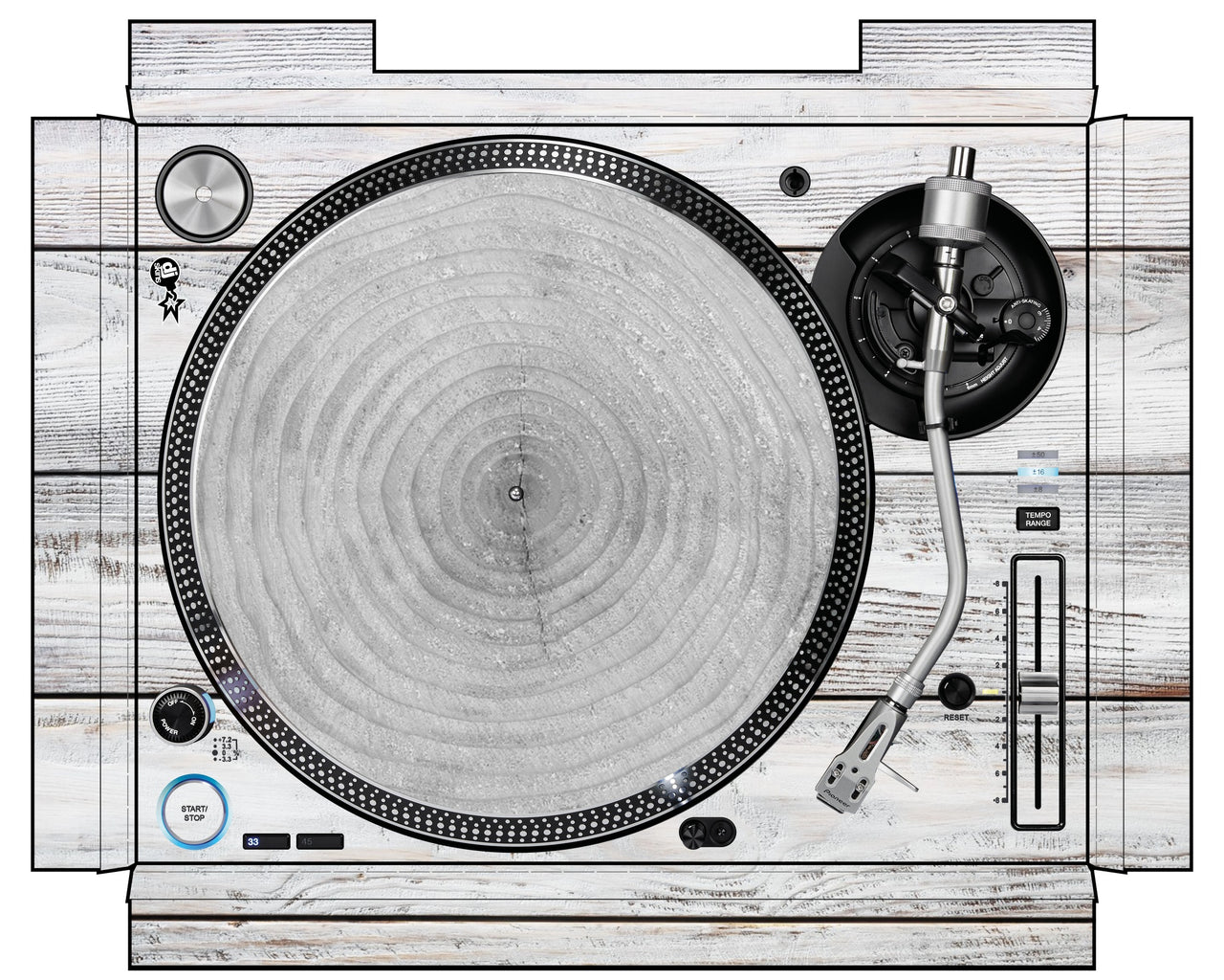 Pioneer DJ PLX 1000 Skin Woody White
