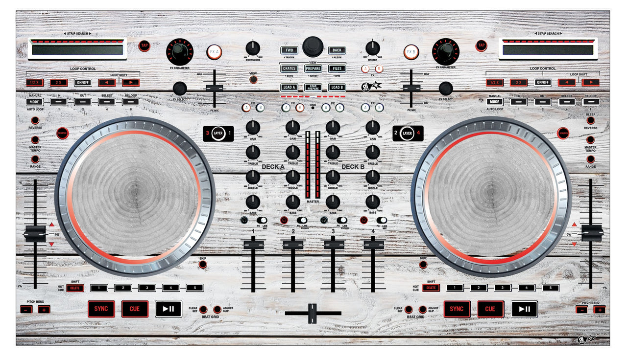 Numark NS 6 Skin Woody White