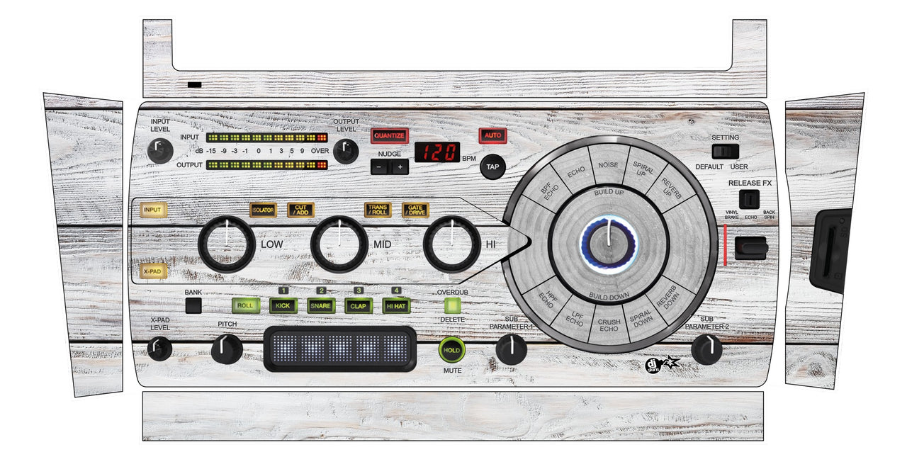 Pioneer DJ RMX 1000 Skin Woody White