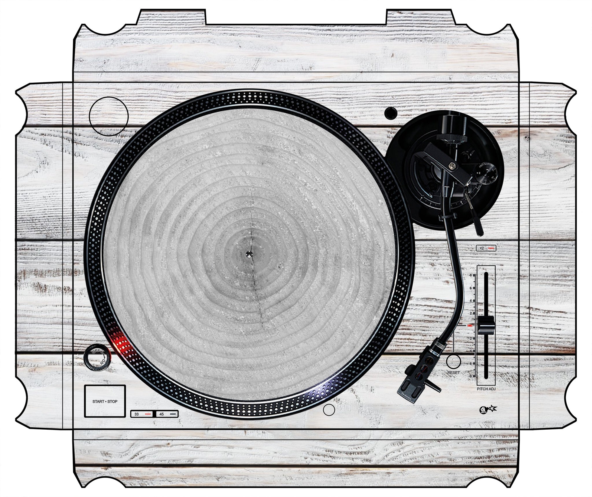 Technics 1200 / 1210 MK7 Skin Woody White