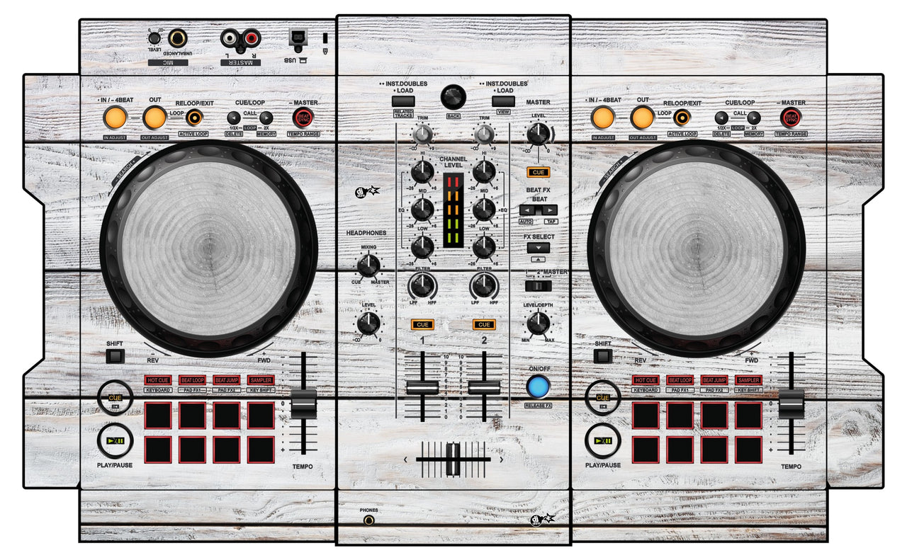 Pioneer DJ DDJ 400 Skin Woody White
