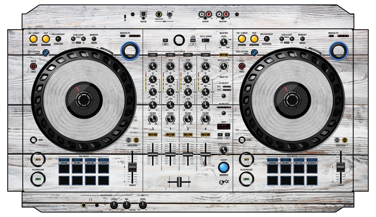 Pioneer DJ DDJ FLX6 Skin Woody White