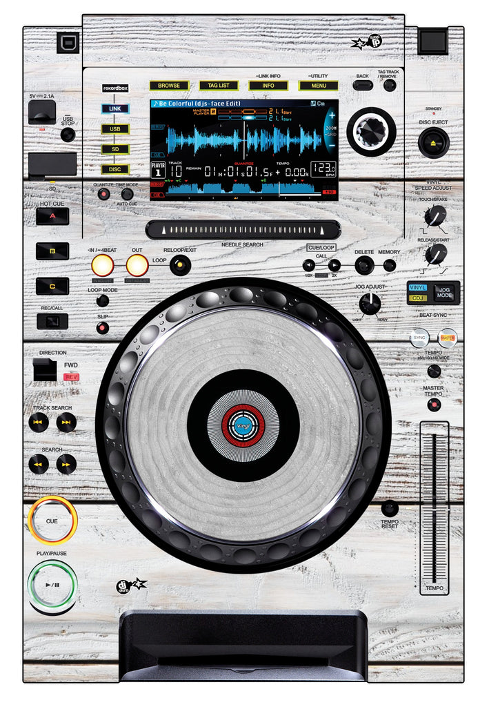 Pioneer DJ CDJ 2000 NEXUS Skin Woody White