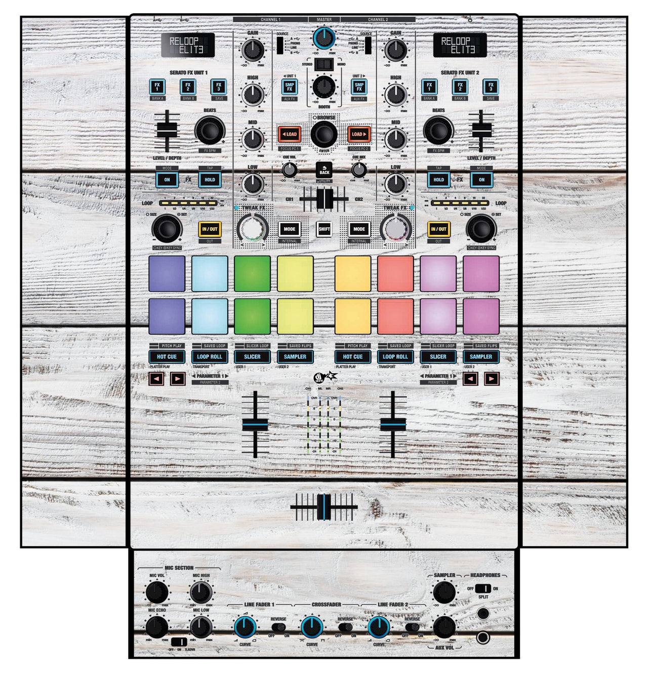 Reloop Elite Skin Woody White
