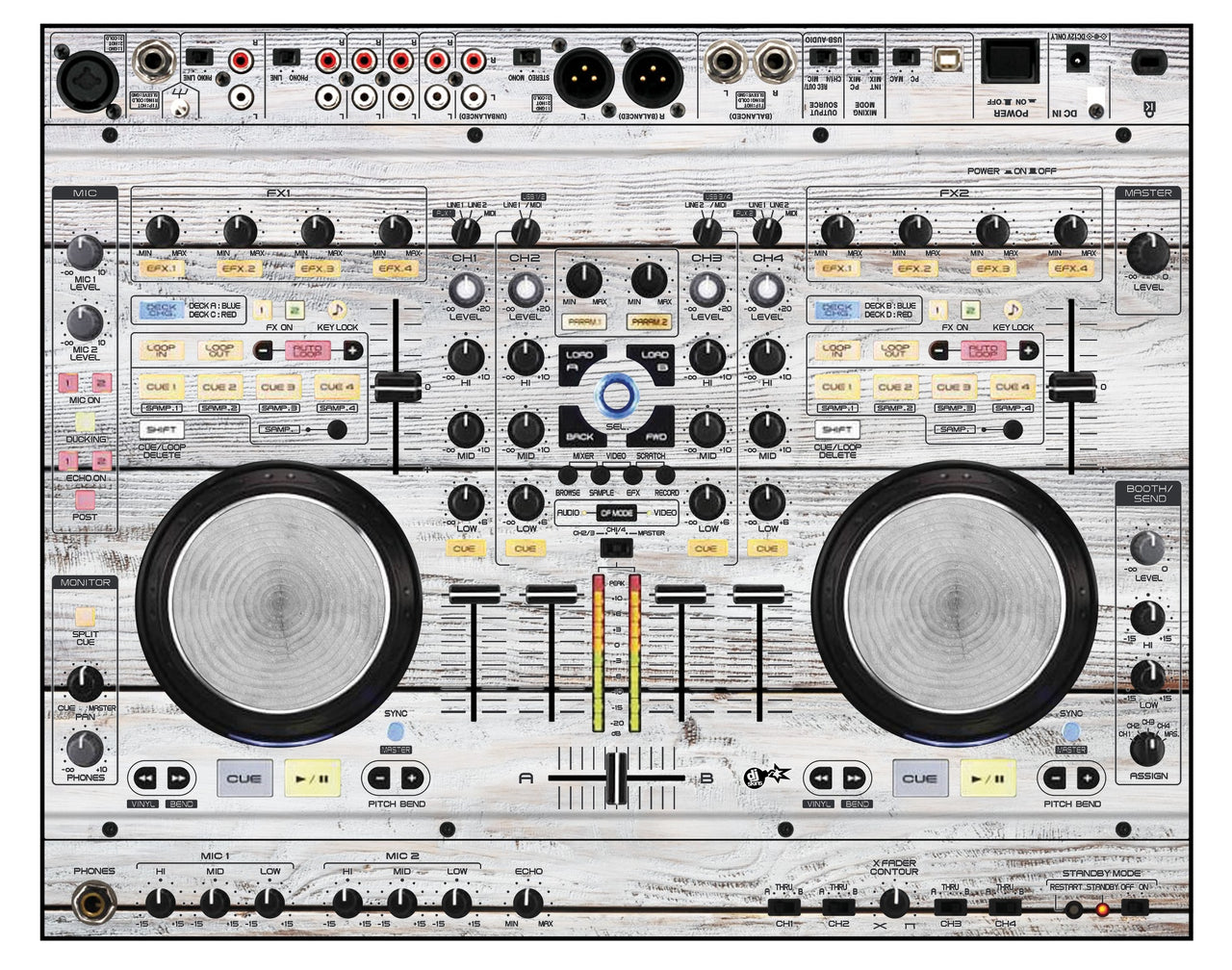 Denon DJ MC 6000 Skin Woody White