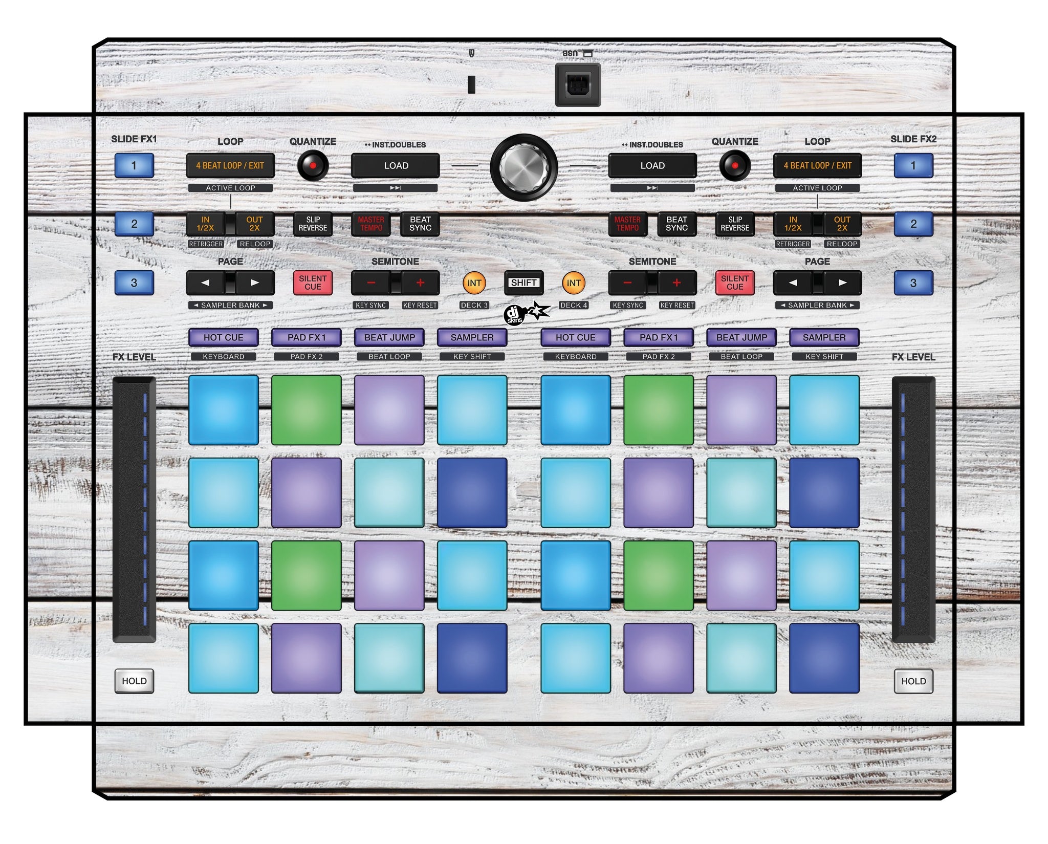 Pioneer DJ DDJ XP 1 Skin Woody White