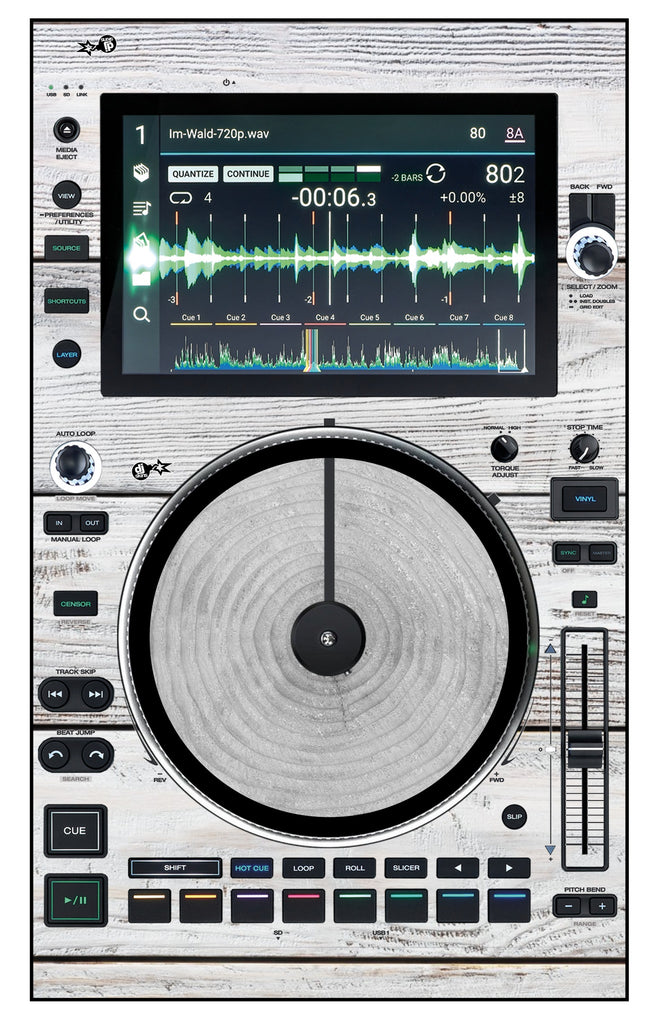 Denon DJ SC 6000 M Skin Woody White