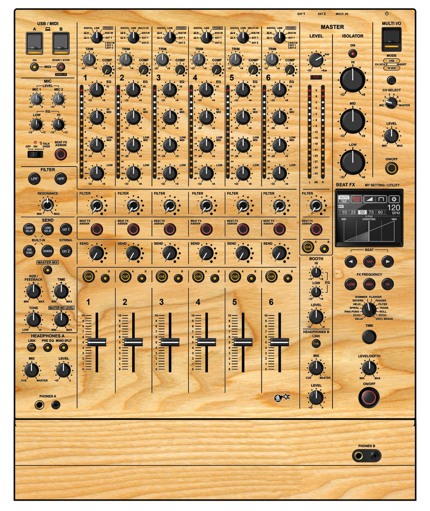 Pioneer DJ DJM V10 LF Skin Woody