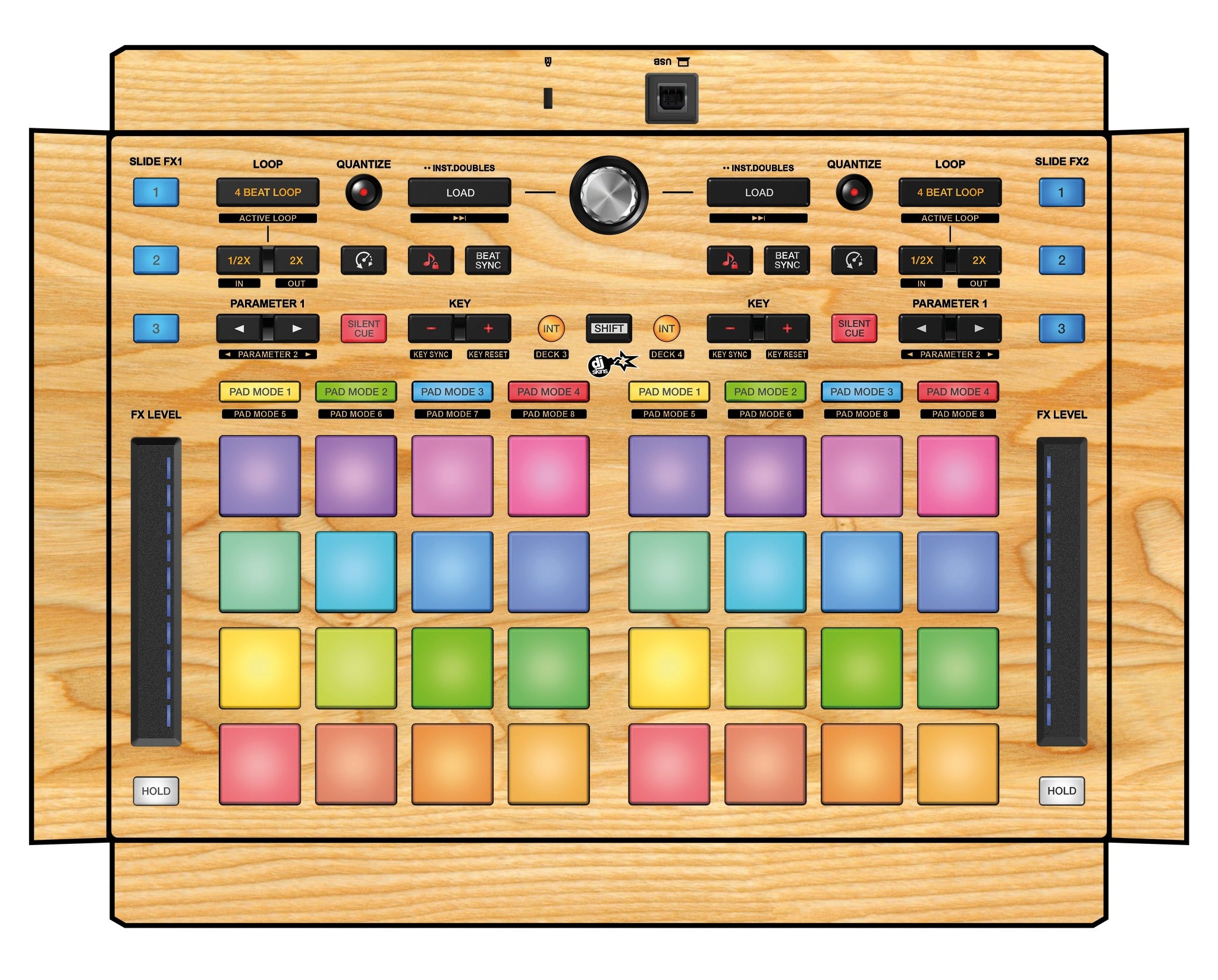 Pioneer DJ DDJ XP 2 Skin Woody