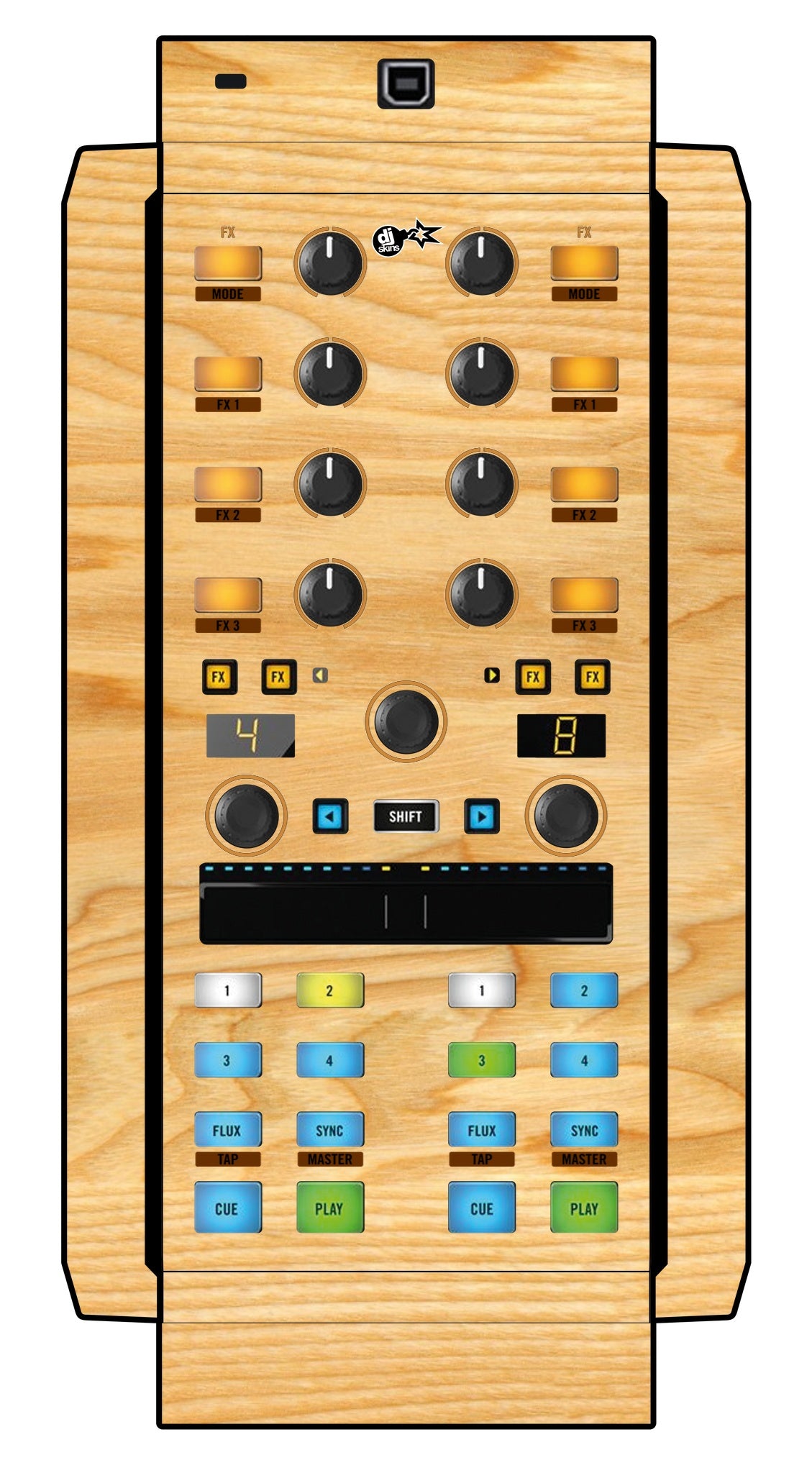 Native Instruments X1 MK2 Skin Woody