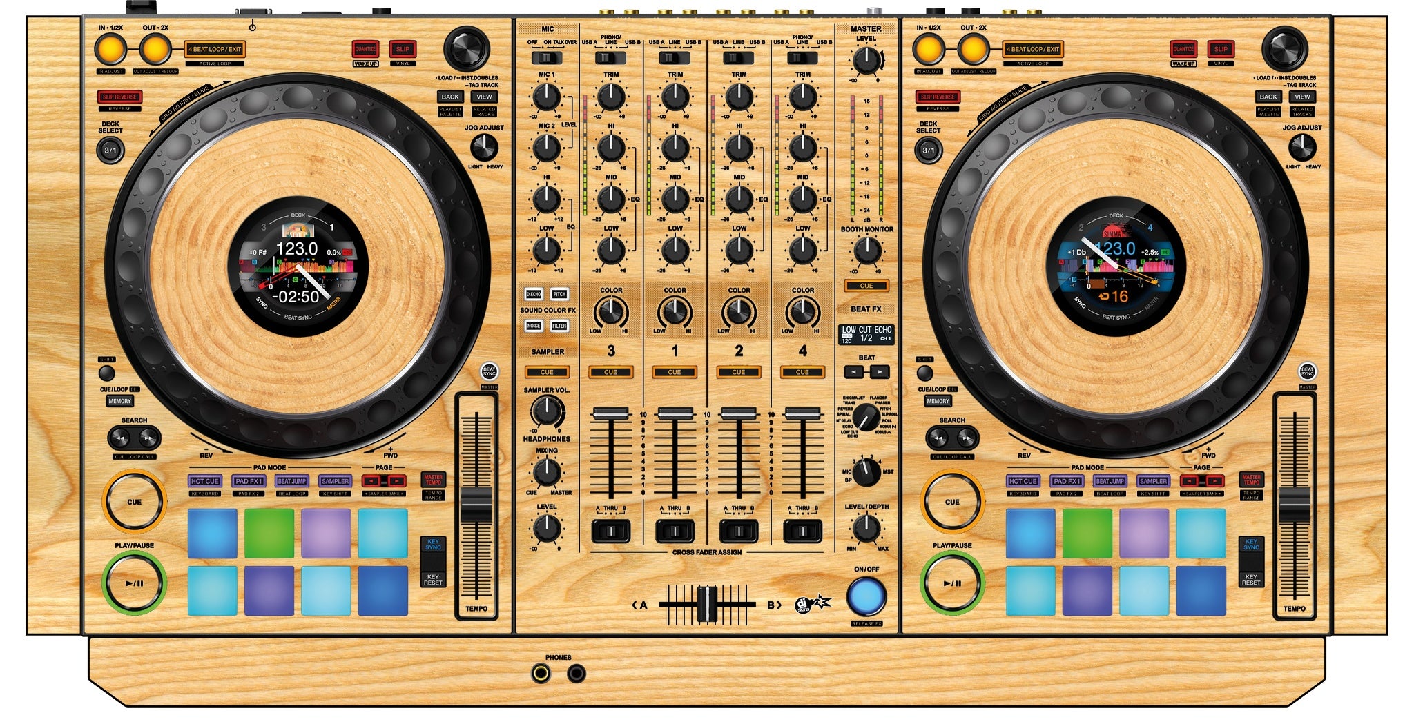 Pioneer DJ DDJ 1000 Skin Woody