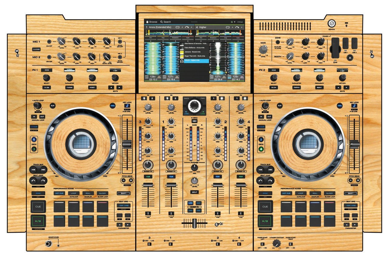 Denon DJ PRIME 4+ Skin Woody