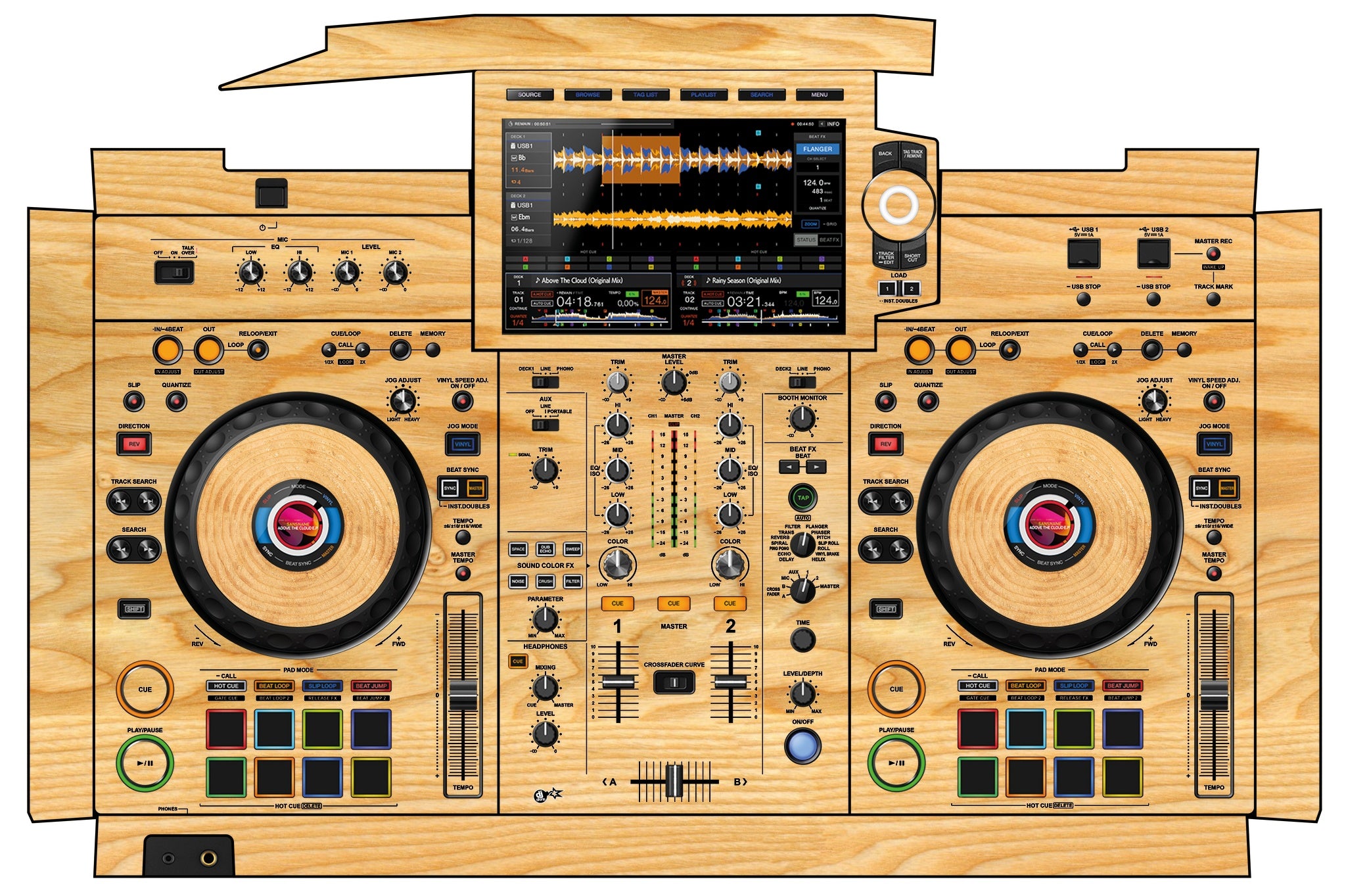 Pioneer DJ XDJ RX 3 Skin Woody