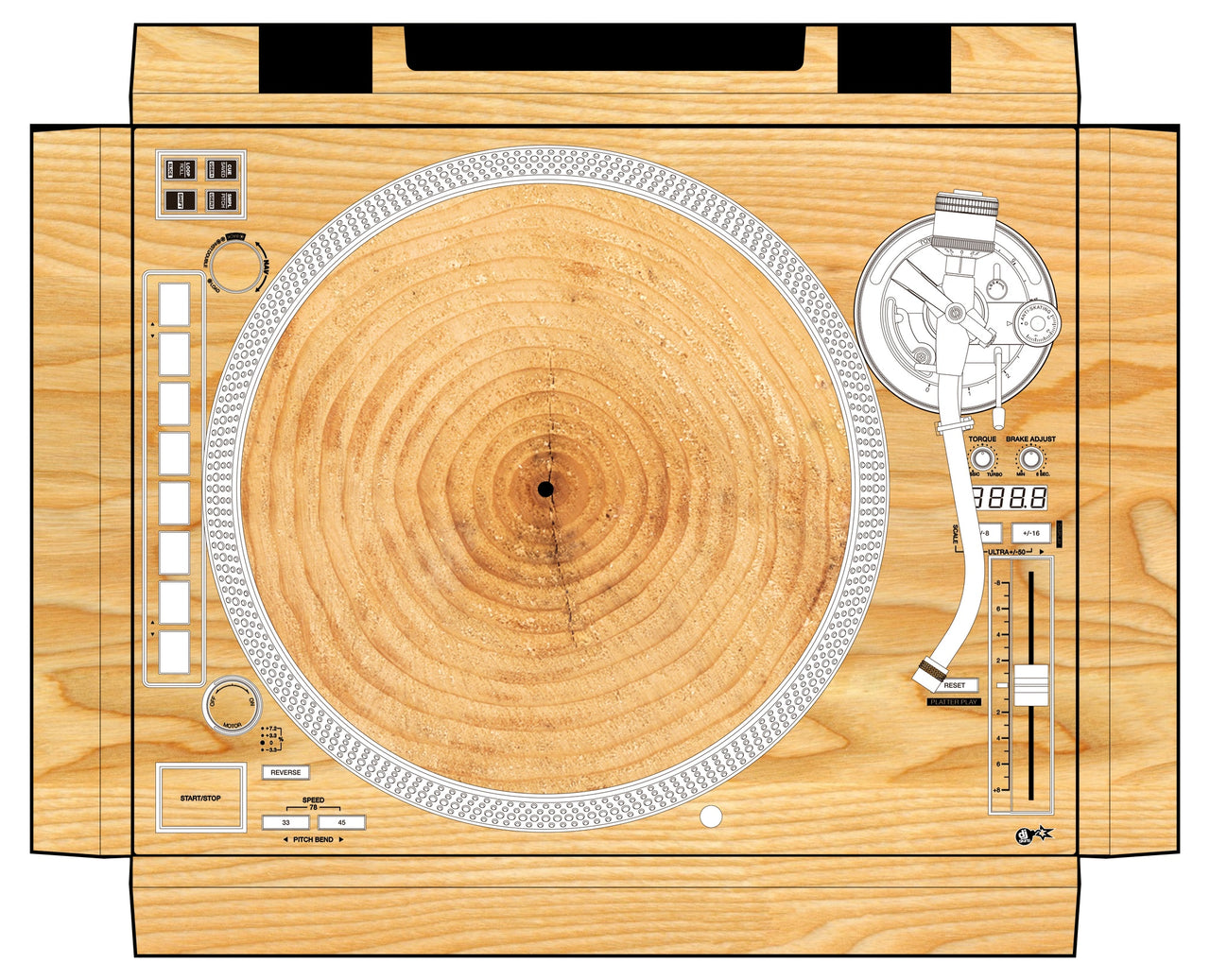 Reloop RP 8000 MK2 Skin Woody