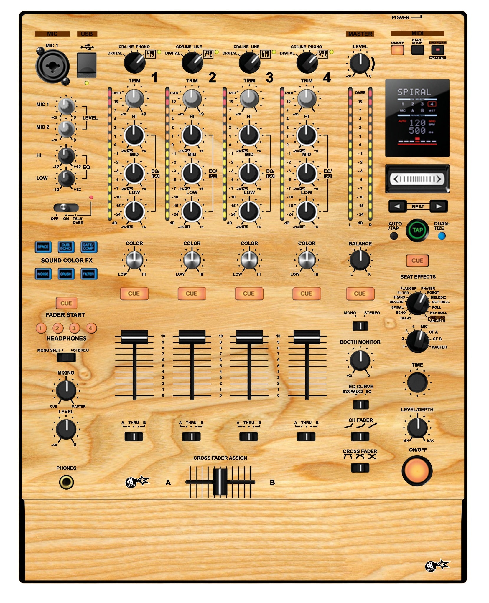 DJ Skins® Pioneer DJ DJM 900 NEXUS Skin Woody