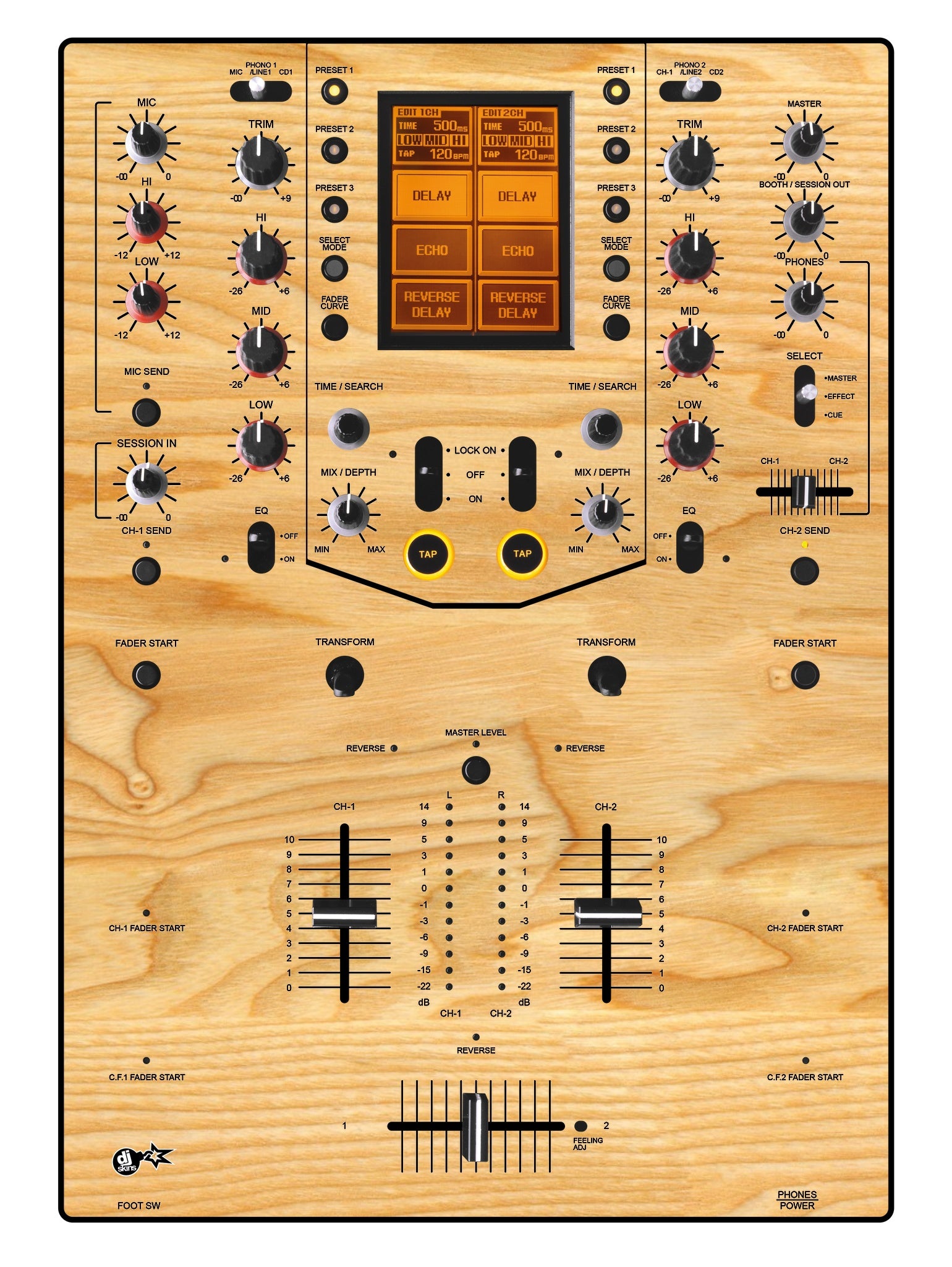 Pioneer DJ DJM 909 Skin Woody