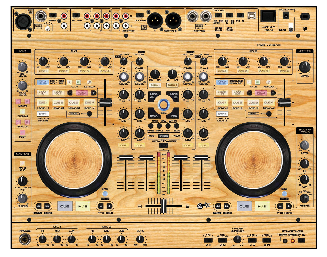 Denon DJ MC 6000 Skin Woody