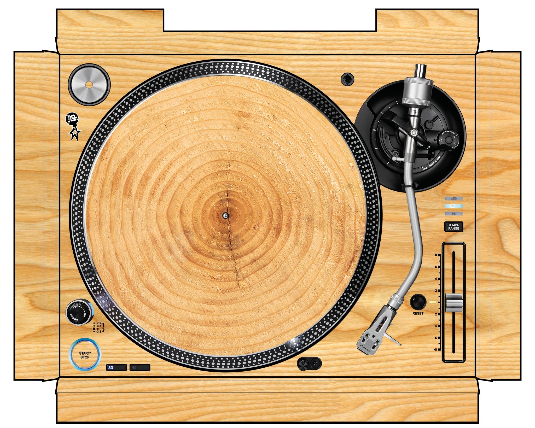 Pioneer DJ PLX 1000 Skin Woody
