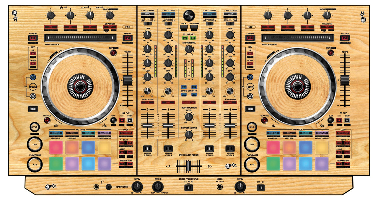 Pioneer DJ DDJ SX 3 Skin Woody