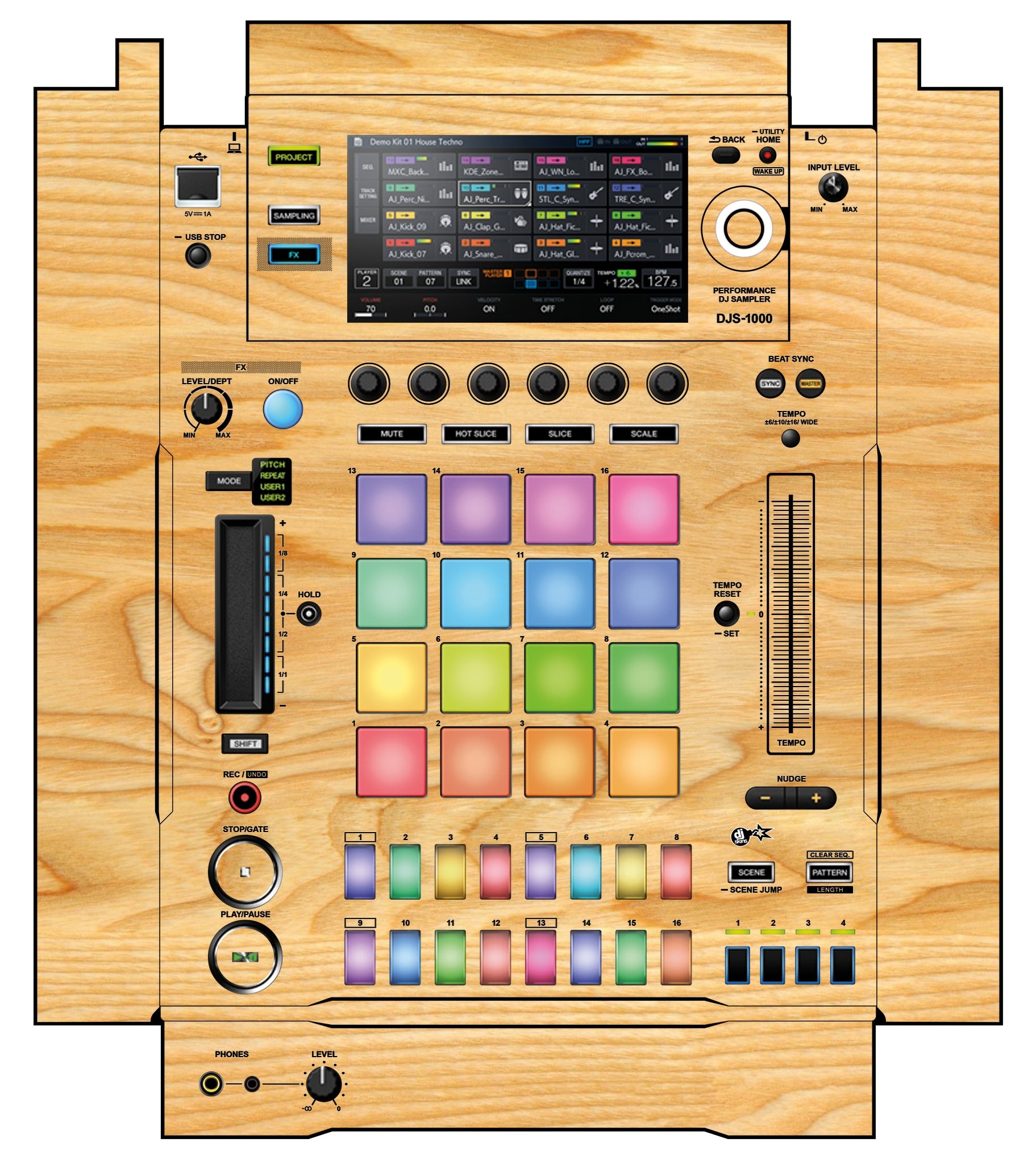 Pioneer DJ DJS 1000 Skin Woody