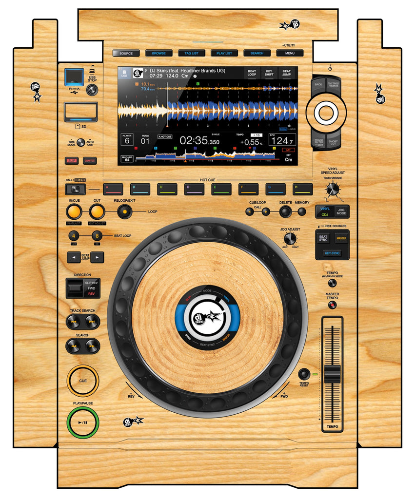 Pioneer DJ CDJ 3000 incl. SIDES Skin Woody