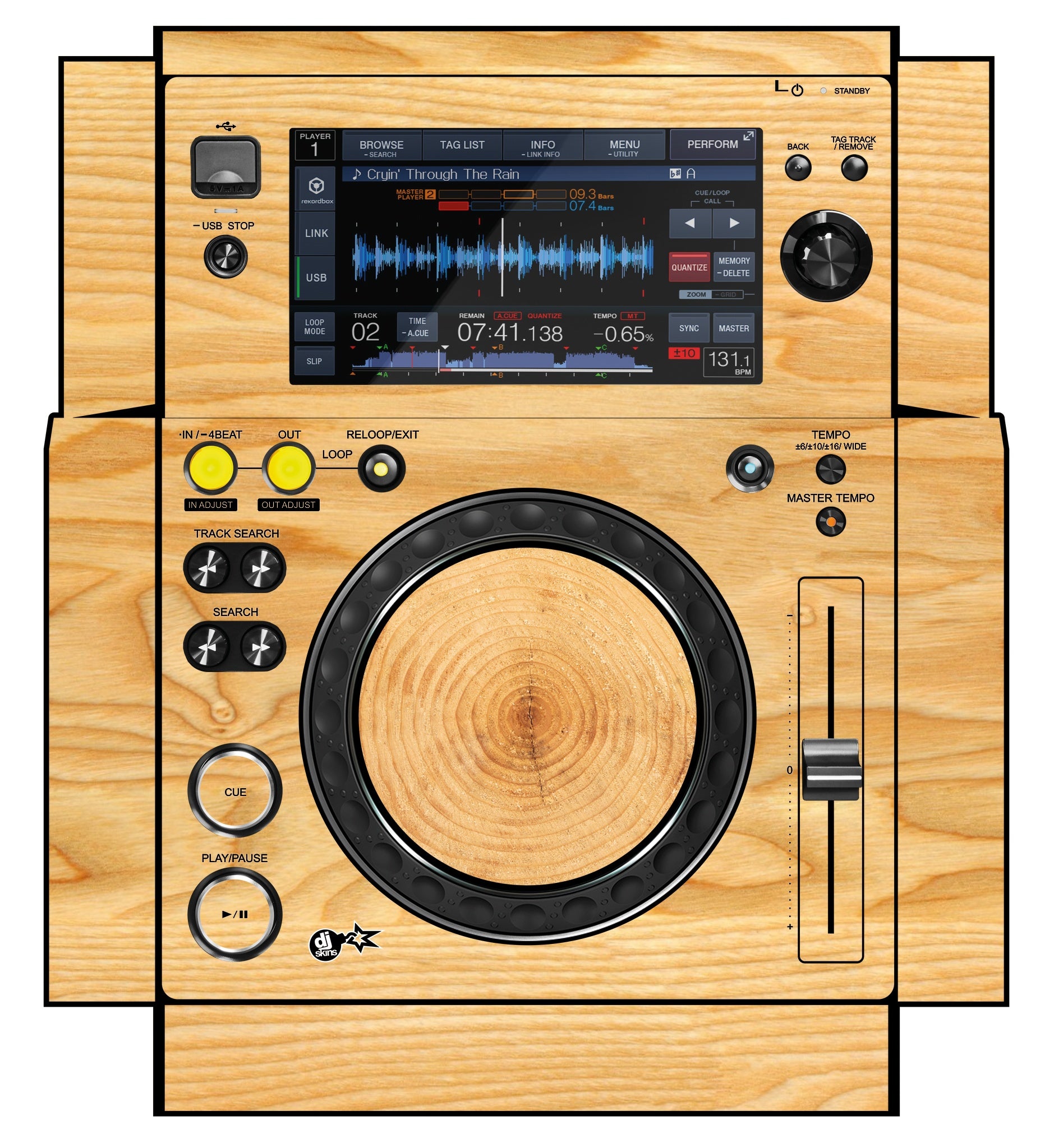Pioneer DJ XDJ 700 Skin Woody