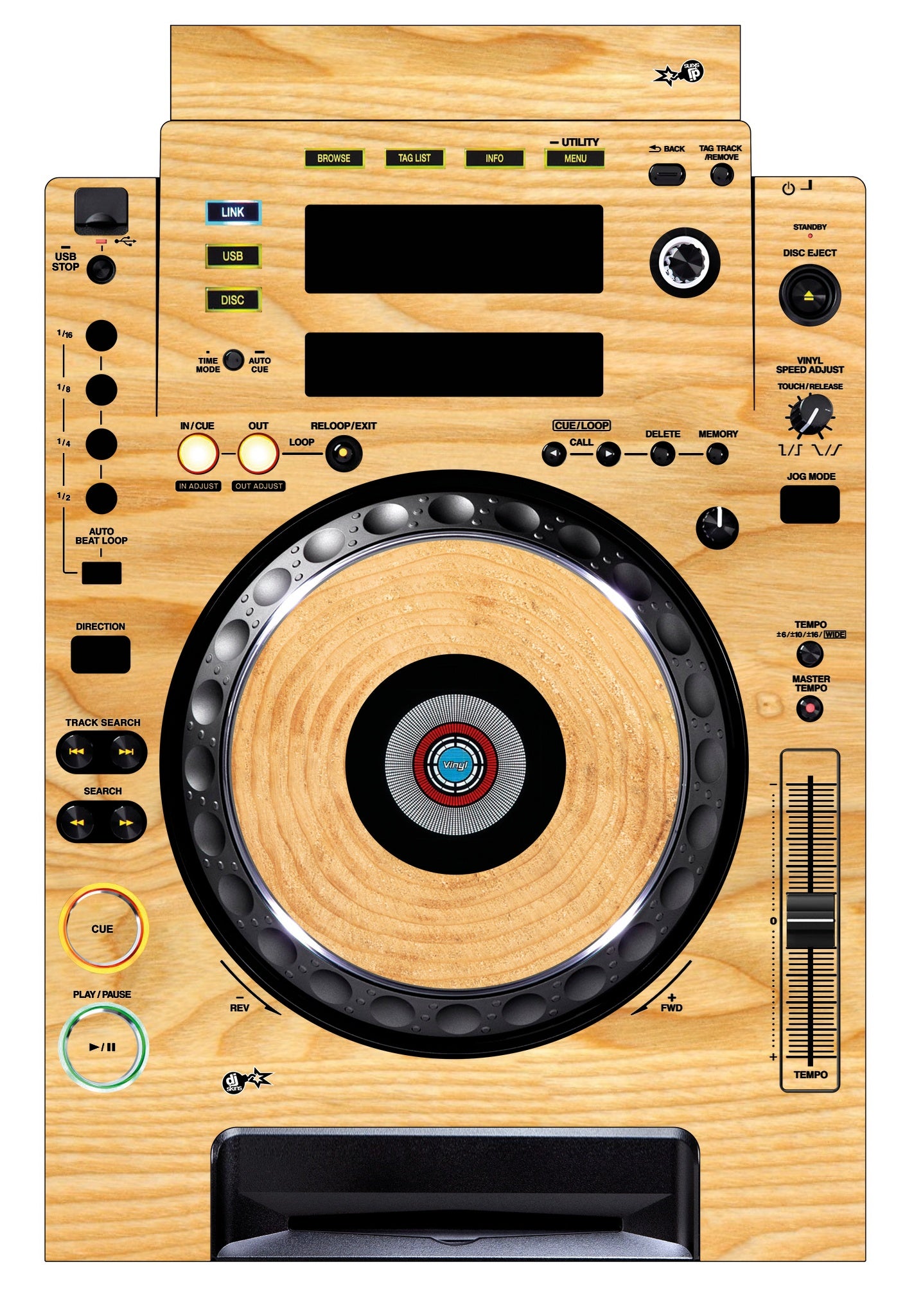 Pioneer DJ CDJ 900 Skin Woody