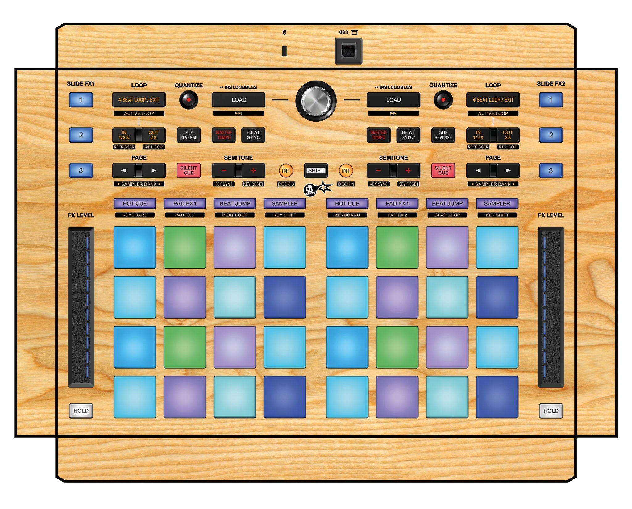 Pioneer DJ DDJ XP 1 Skin Woody