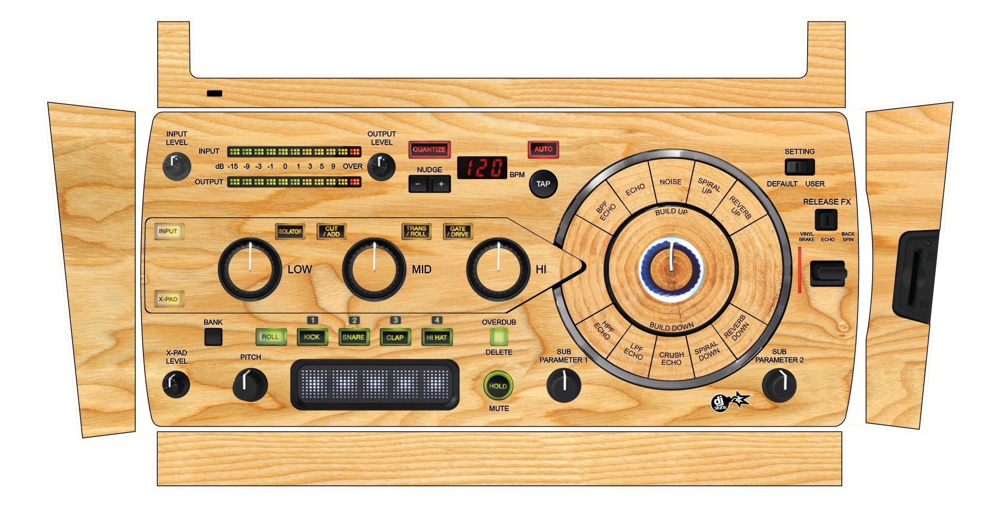 Pioneer DJ RMX 1000 Skin Woody