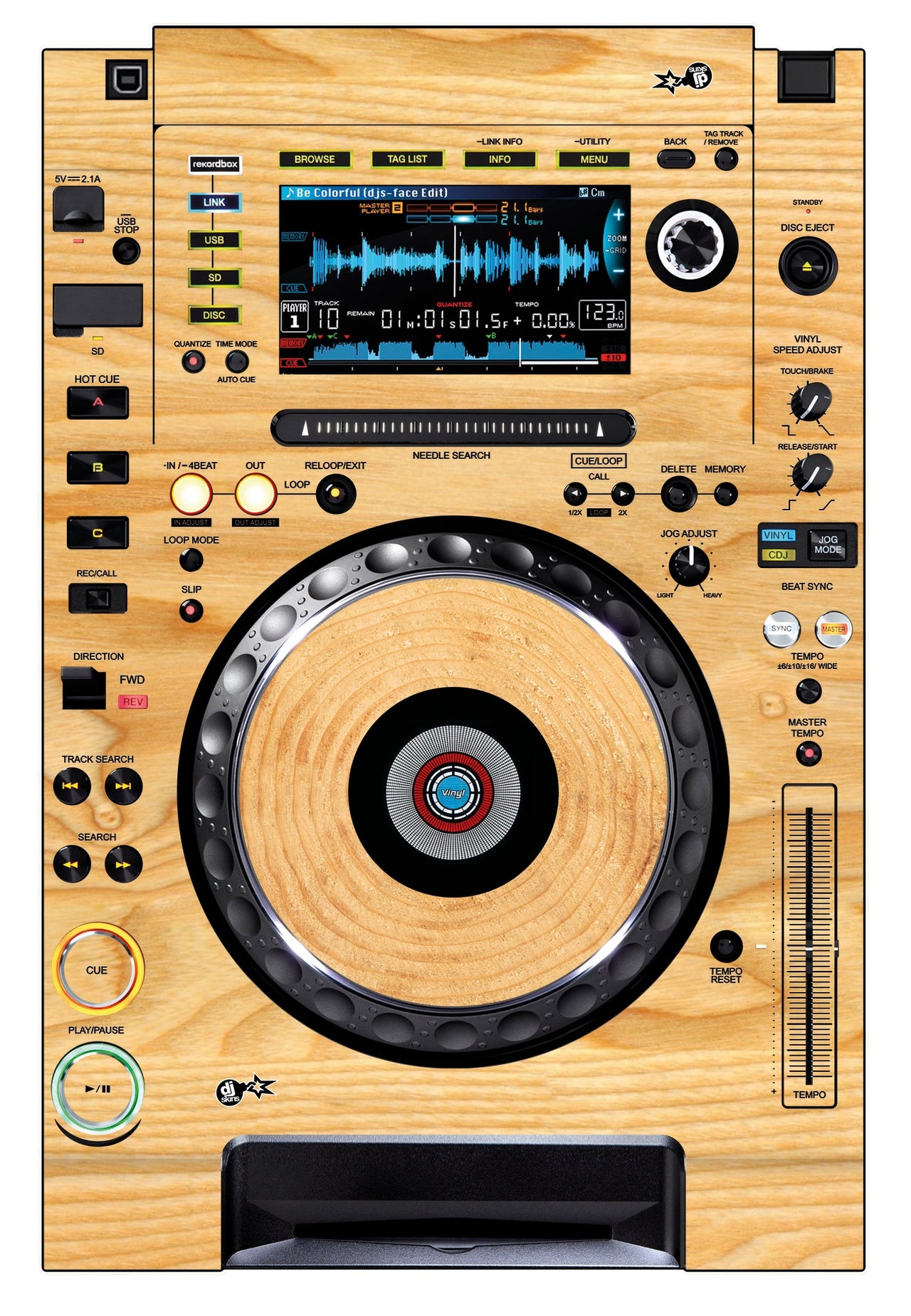 Pioneer DJ CDJ 2000 NEXUS Skin Woody